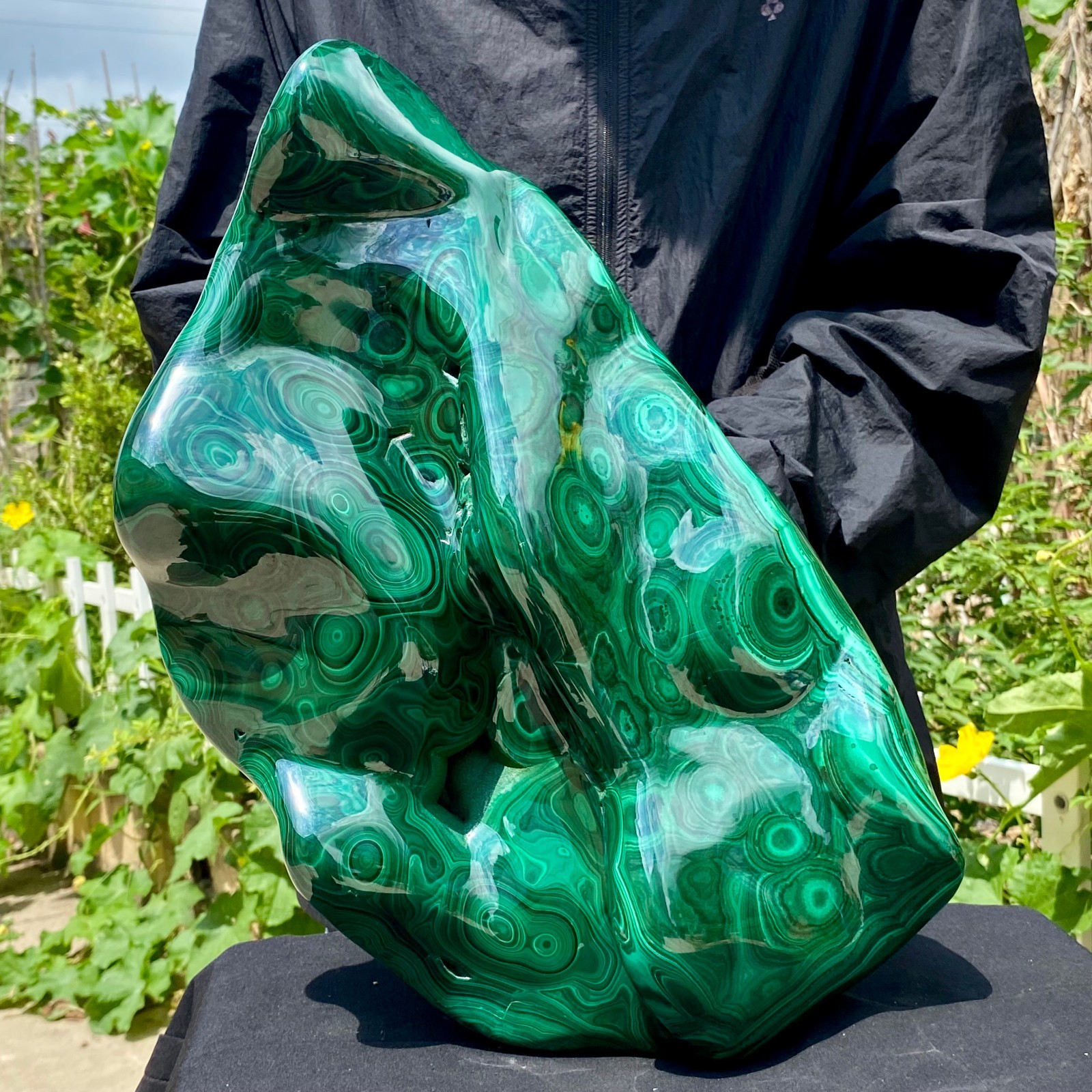 32.49LB TOP Natural Malachite crystal quartz Mineral specimen Reiki gem