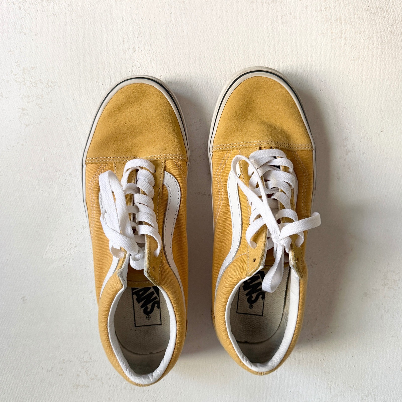 Vans Old Skool Mustard Yellow Suede Canvas Sneakers Mens 6.5 Womens 8.0 Vans Old Skool Mustard Yellow Suede Canvas Sneakers Mens 6.5 Womens 8.0