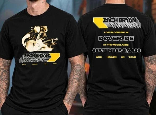 New Zach Bryan Dover DE Live in Concert Sep 18 2026 T-Shirt Reprint