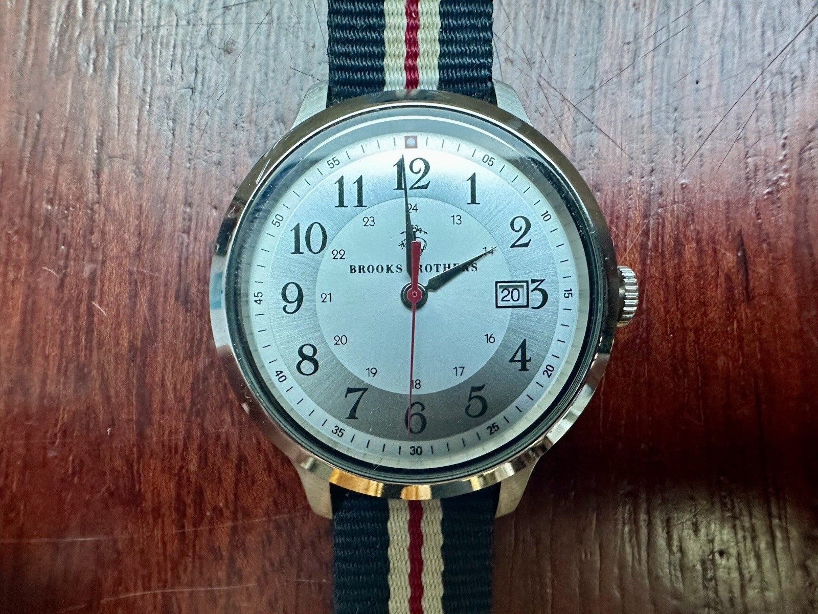 Vintage Brooks Brothers Watch Unisex Field Nylon Quartz Analog - Needs Battery