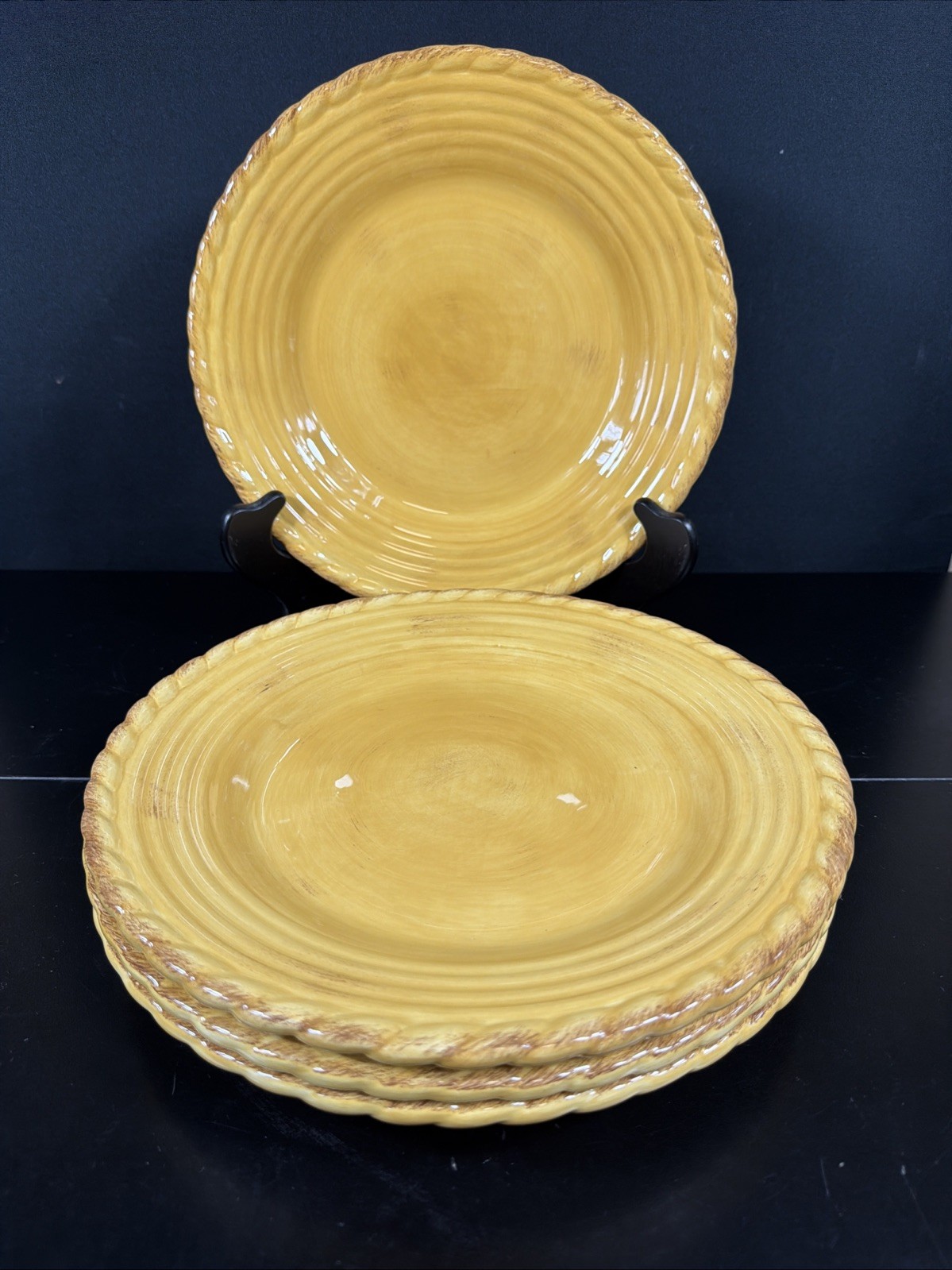Artimino Tuscan Countryside Yellow Dinner Plates 11 3/8\ Artimino Tuscan Countryside Yellow Dinner Plates 11 3/8\