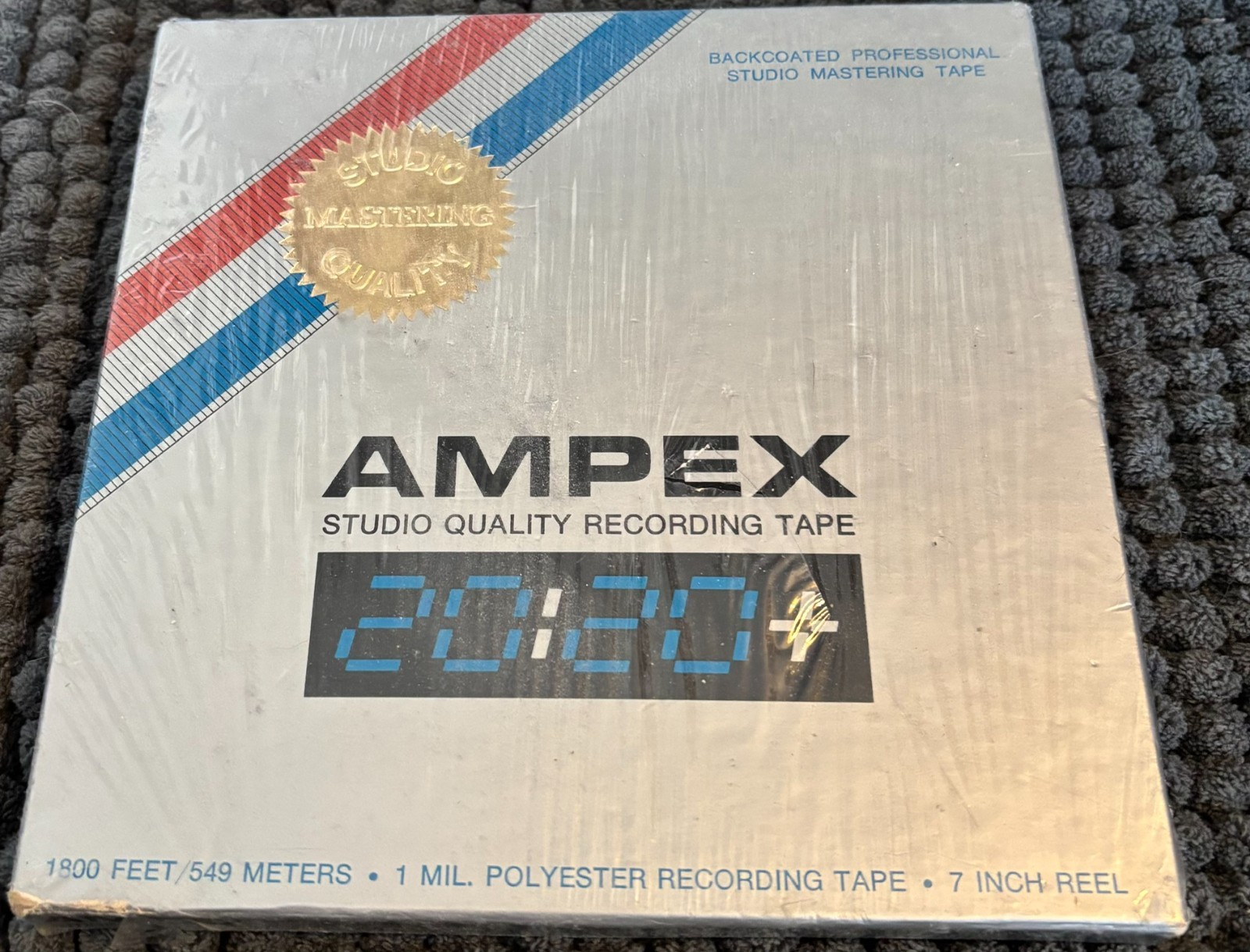 Ampex Recording Tape Studio Quality 20:20+, 1800 feet 1 mil 7 inch reel SEALED