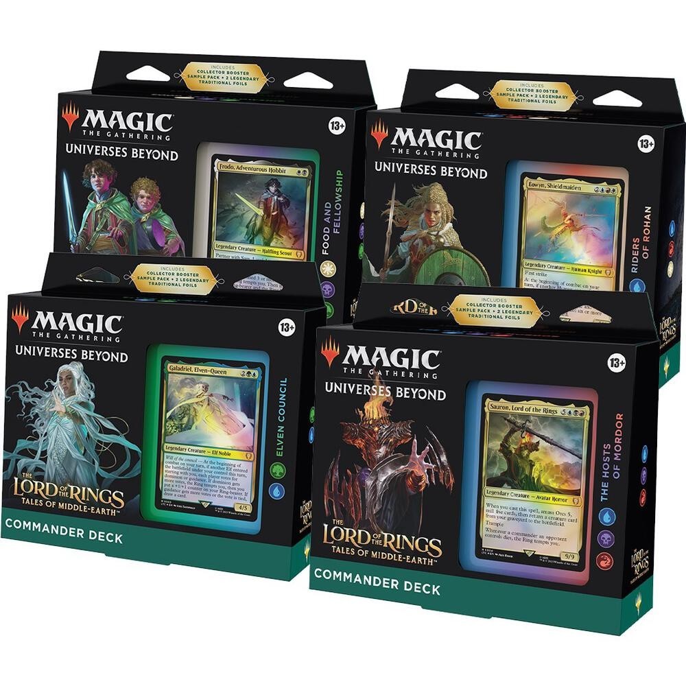 Sealed Lord of the Rings Tales of Middle-Earth Commander Deck Set of 4 Magic MTG