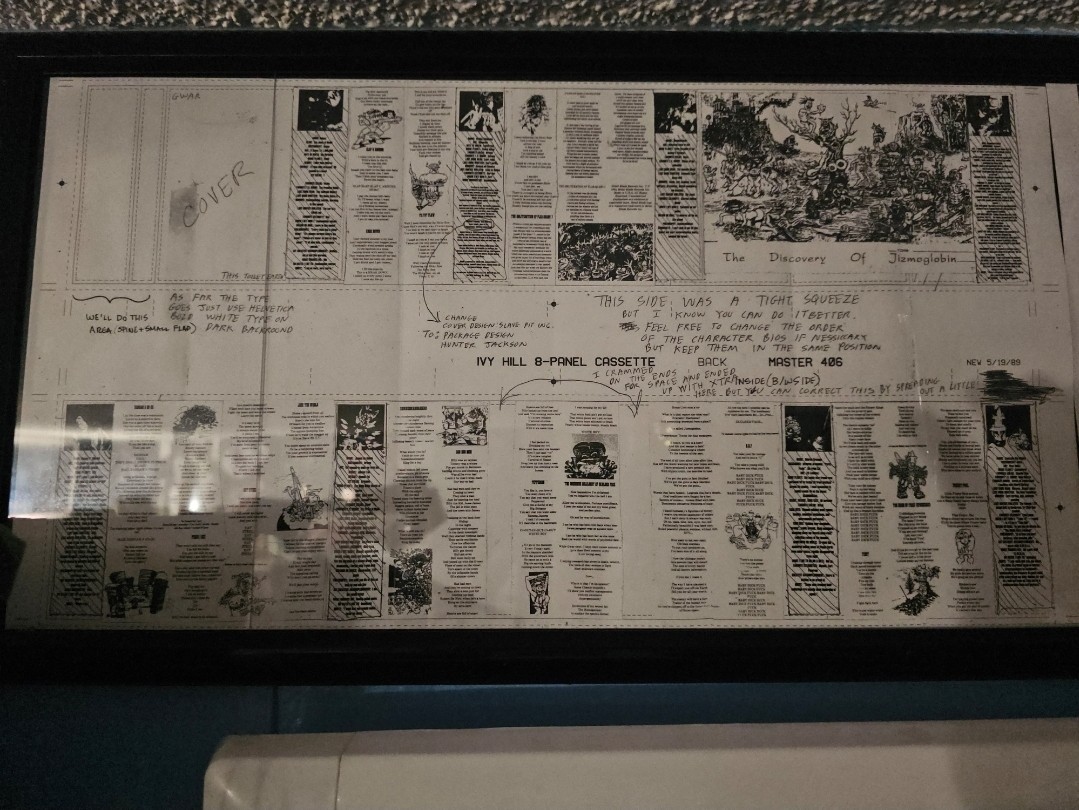 Hunter Jackson GWAR This Toilet Earth Cassette Production Proof Panels Framed 
