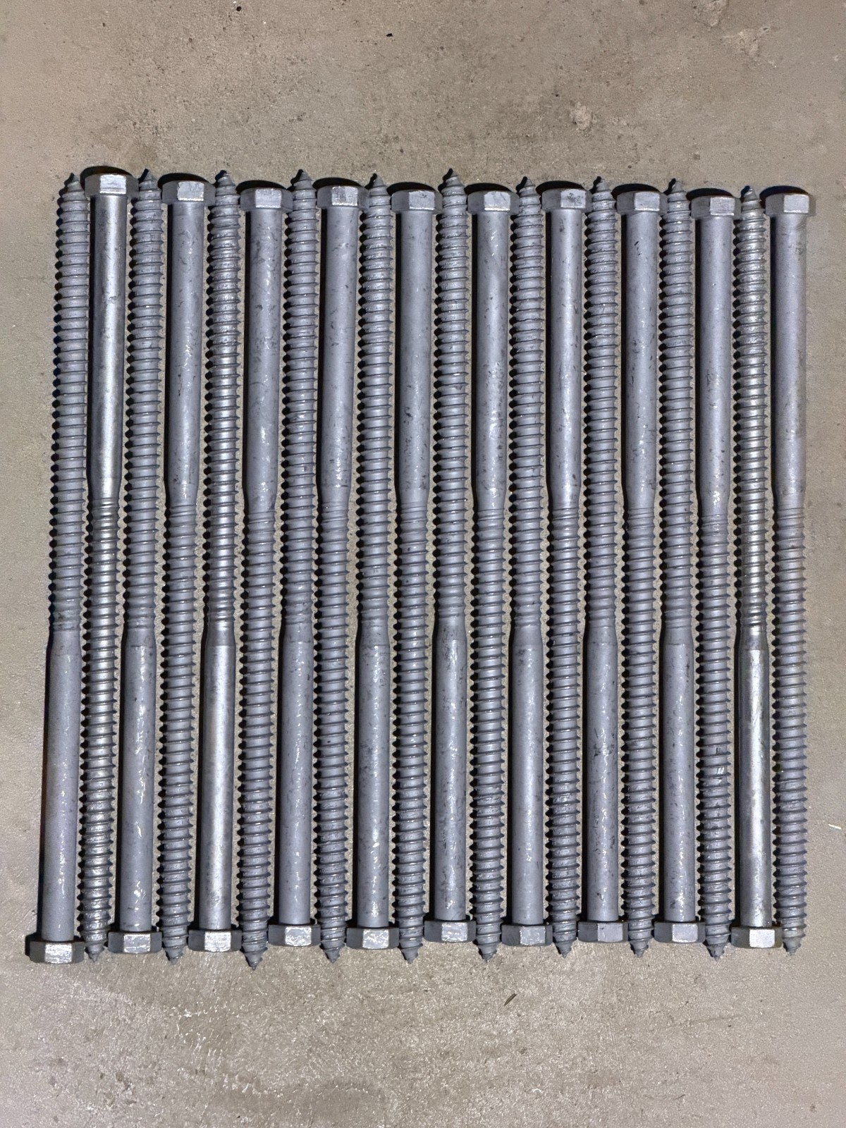 (20) Galvanized Hex Head 1/2 x 12