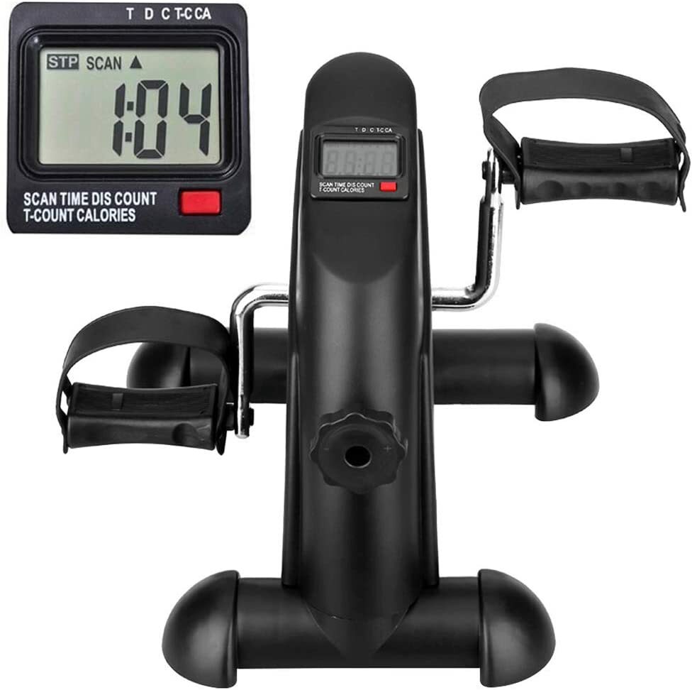 Himaly Mini Under Desk Bike Pedal Exerciser Arm & Leg exerciser with LCD Display