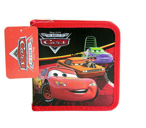 24 CD DVD Organizer Storage Case CARS McQueen & Friends Red NWT N