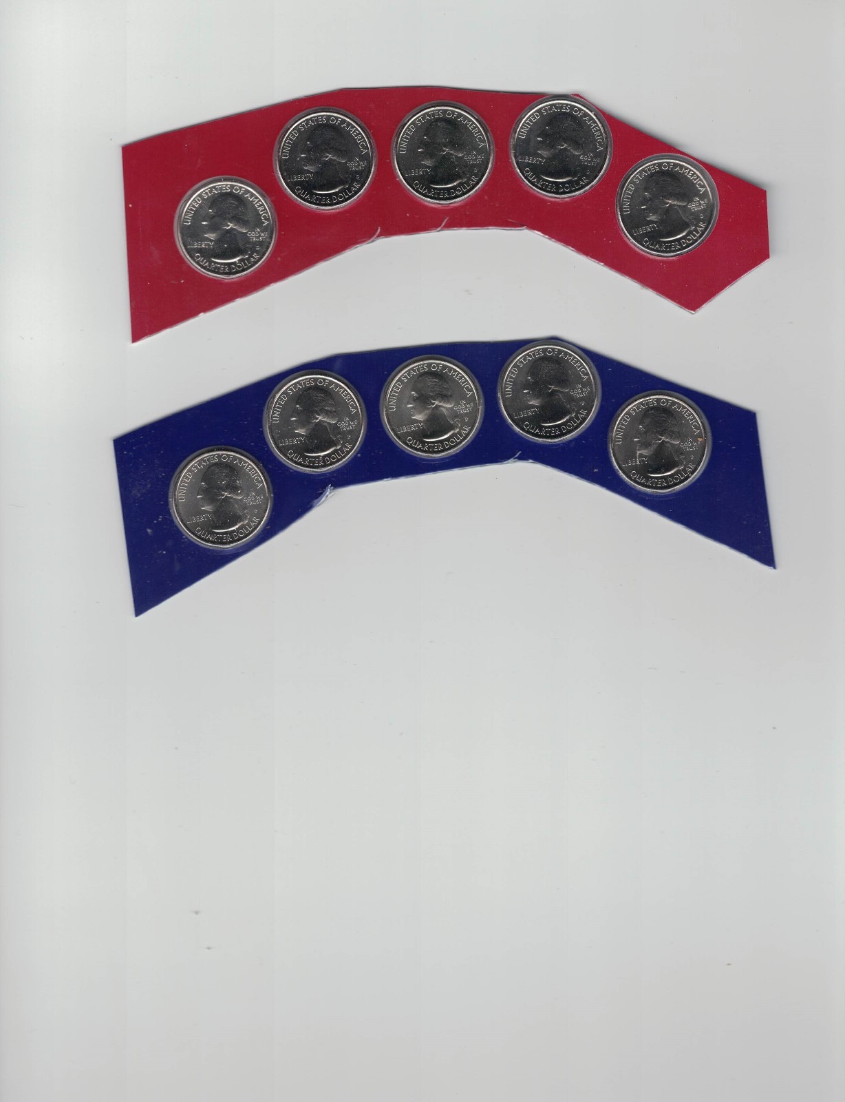 2014 p+d america the beautiful quarters full set 10 coin  in mint plastic L@@K