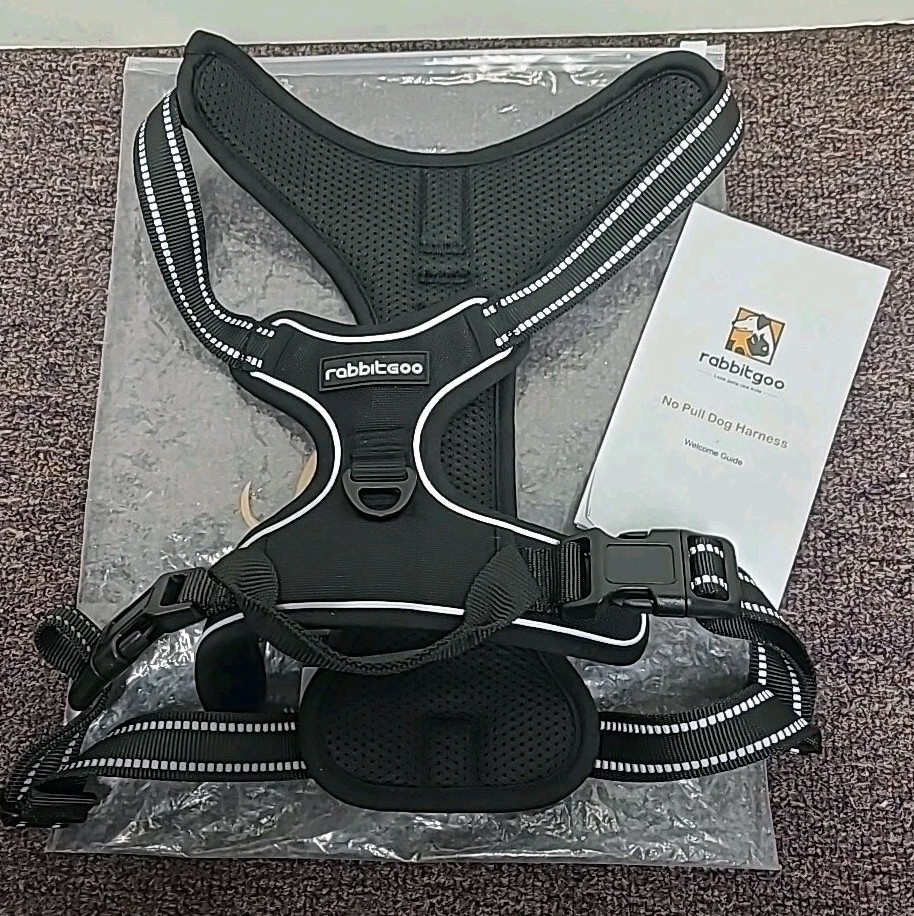 RABBITGOO DTCW006L Dog Harness No Pull Pet Adjustable Outdoor Vest Sz. Large NEW