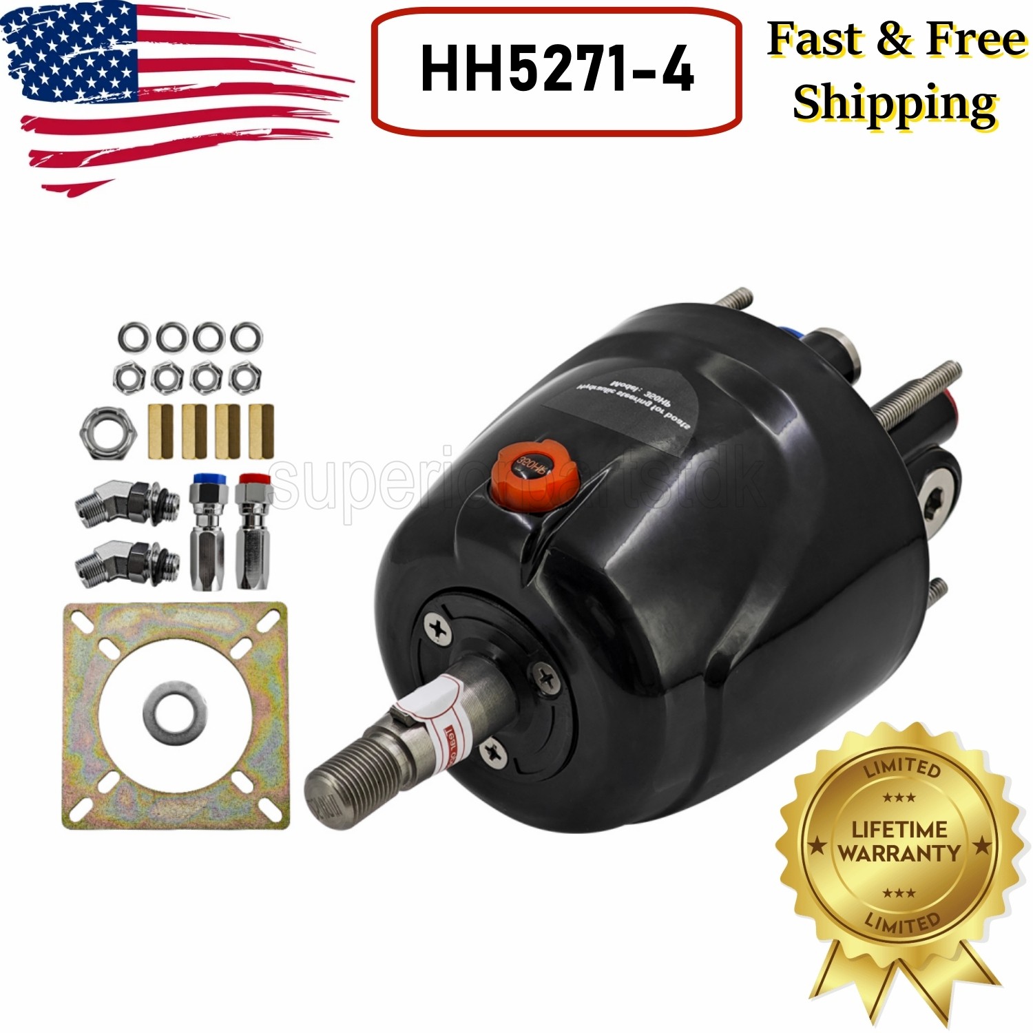For SeaStar HH5271-4 Front Mount 1.7 Hydraulic Marine Helm Pump Replacement