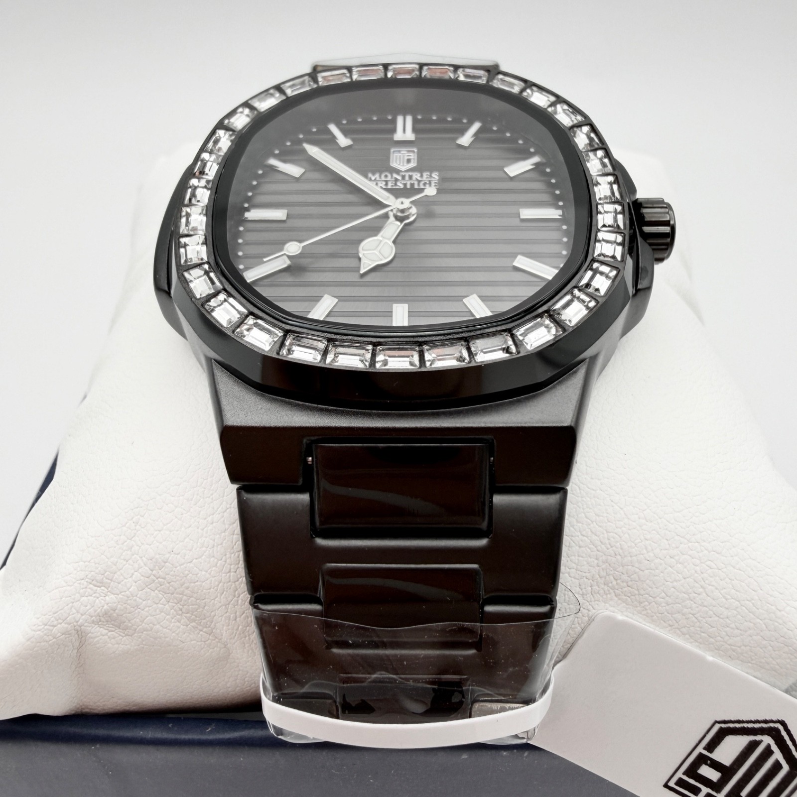 NEW MONTRES PRESTIGE INVICTA Men's Nautilus Baguette Black Stainless Steel Watch NEW MONTRES PRESTIGE INVICTA Men's Nautilus Baguette Black Stainless Steel Watch