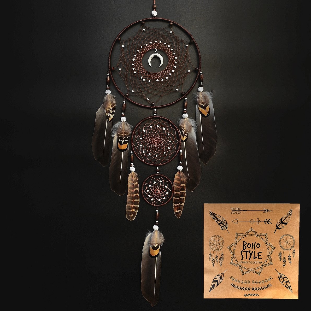 Large Dream Catchers for Bedroom Adult Brown Boho Dream Catcher Wall Decor wi... Large Dream Catchers for Bedroom Adult Brown Boho Dream Catcher Wall Decor wi...