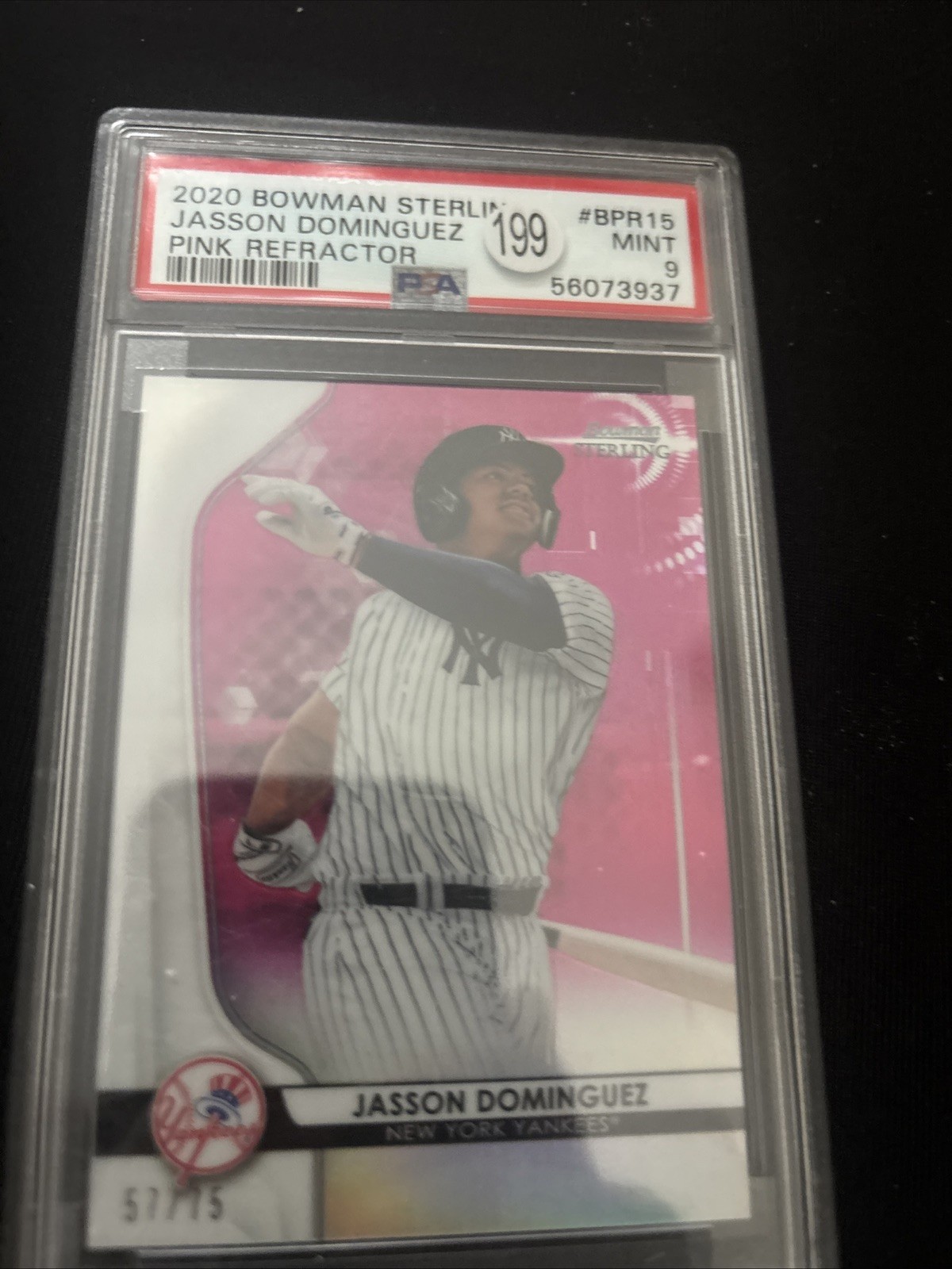 2020 Bowman Sterling - Prospects Jasson Dominguez #BPR-15 Pink Refractor /75  