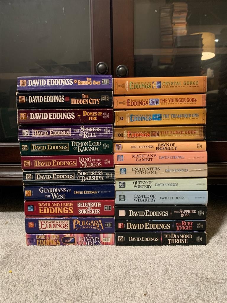 Lot of 23 David Eddings Belgariad Mallorean Elenium Tamuli Dreamers 6 Full Sets