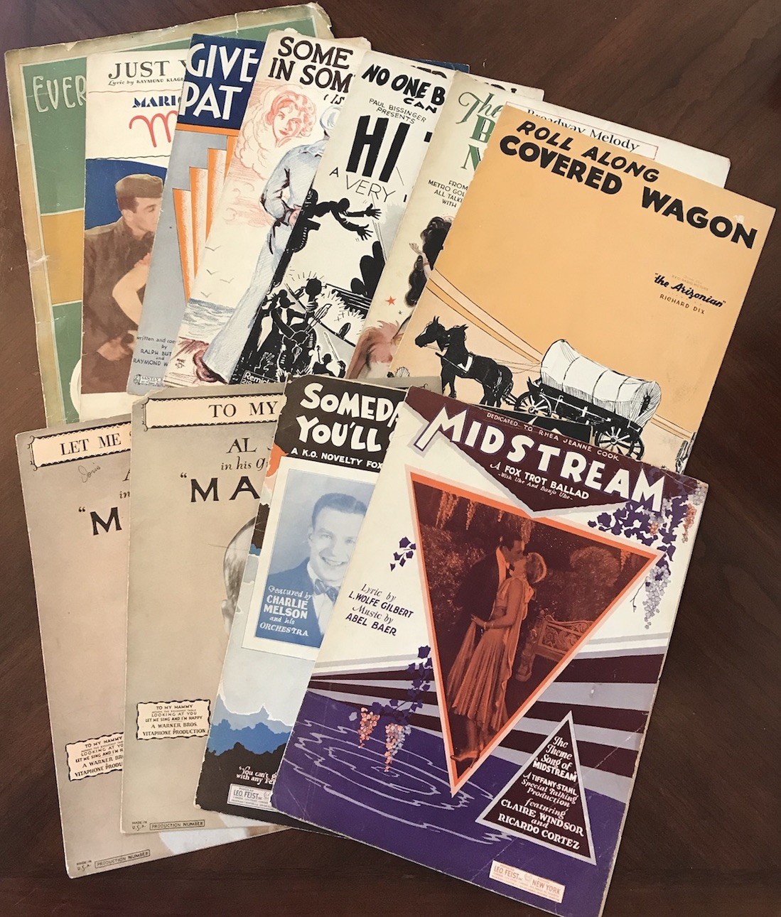 Lot Of 10 Antique Sheet Music 1911-1929 Irving Berlin, Jolson Jazz Age Art Deco Lot Of 10 Antique Sheet Music 1911-1929 Irving Berlin, Jolson Jazz Age Art Deco