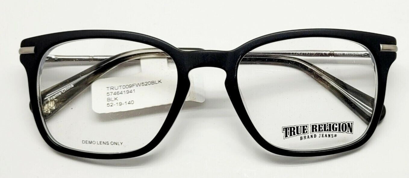 True Religion Black Metal Eyeglass Frame 52-19-140 NEW True Religion Black Metal Eyeglass Frame 52-19-140 NEW