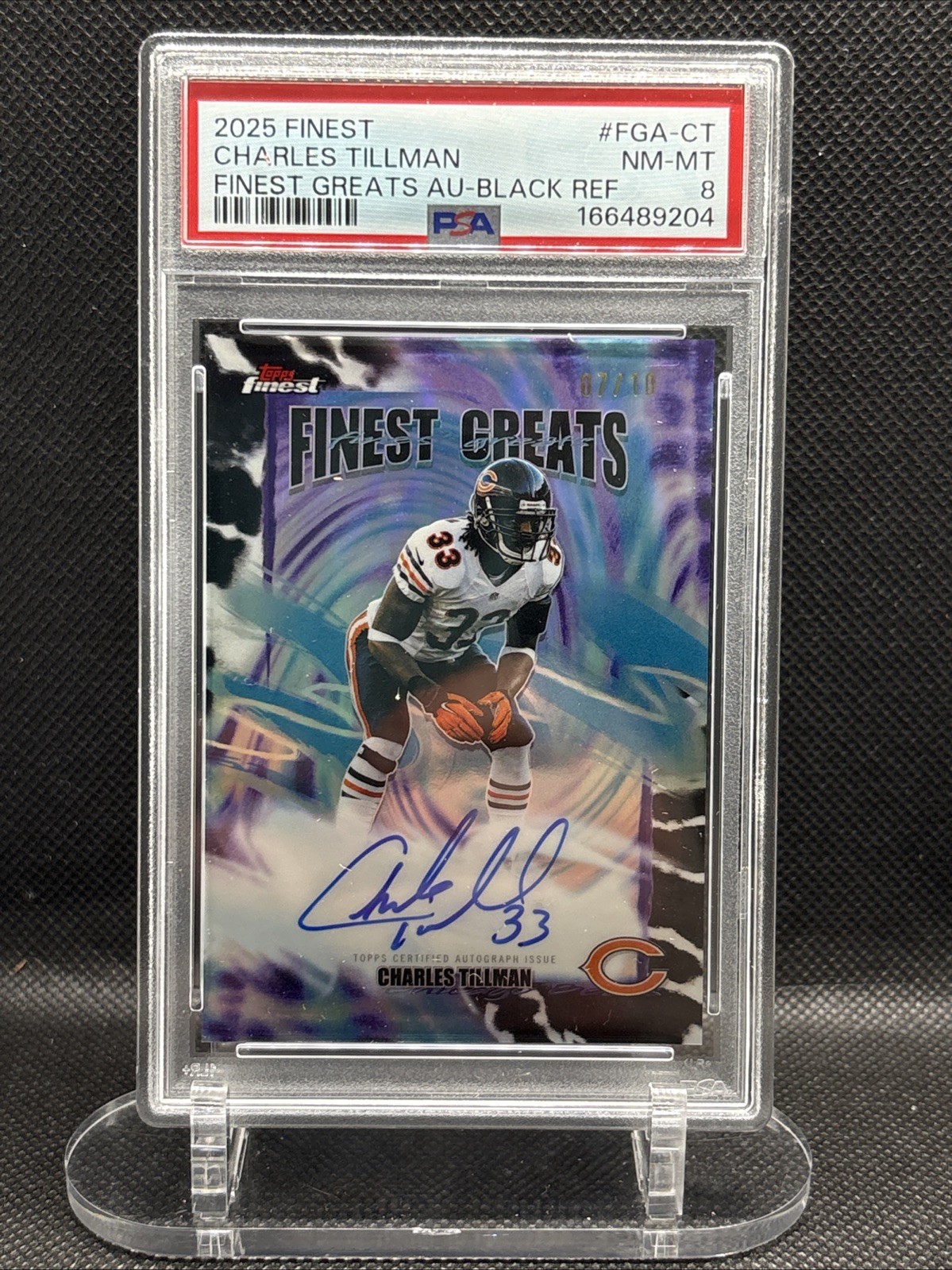 Charles Tillman 2025 Finest Greats Auto Black Geometric #7/10 Chicago Bears