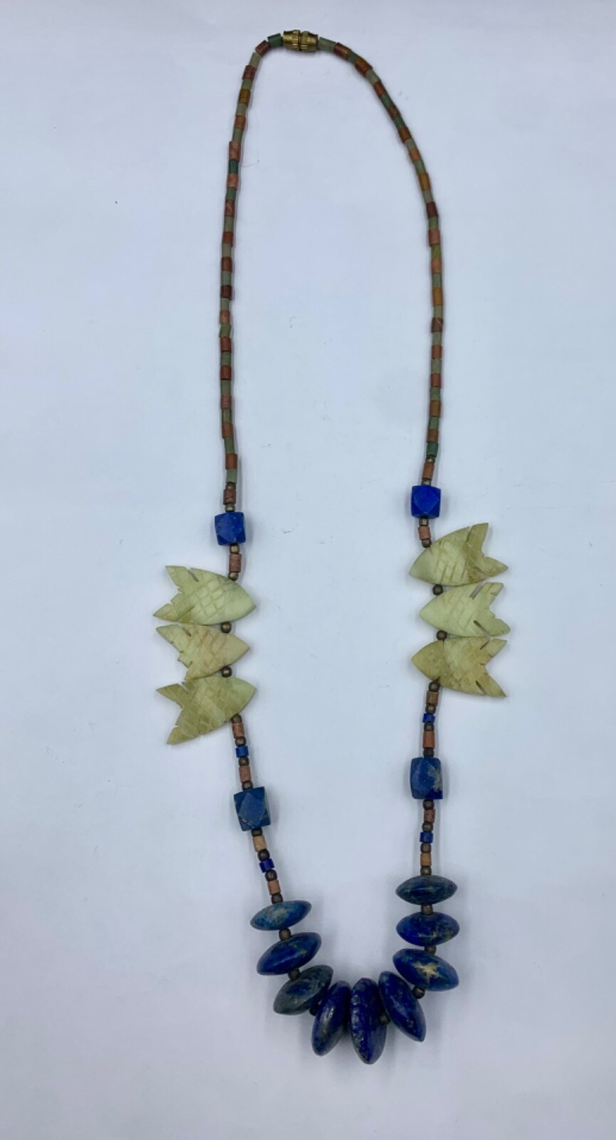 Antique natural lapis lazuli stone With serpent stone rare unique