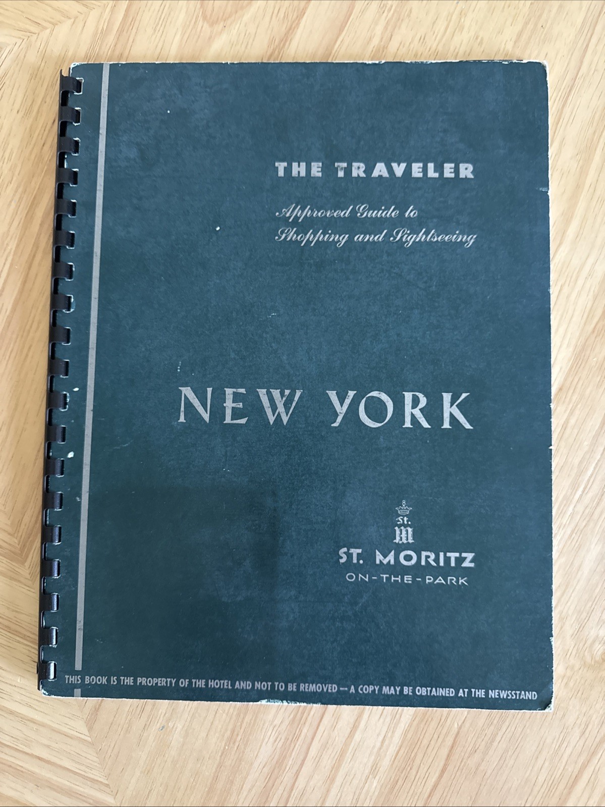 VTG St. Moritz Hotel New York The Traveler Approved Guide 1953 Spiral Bound VTG St. Moritz Hotel New York The Traveler Approved Guide 1953 Spiral Bound