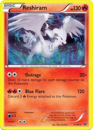 Reshiram - 21/99 - Rare (Lp) Next Destinies - Fire Pokémon