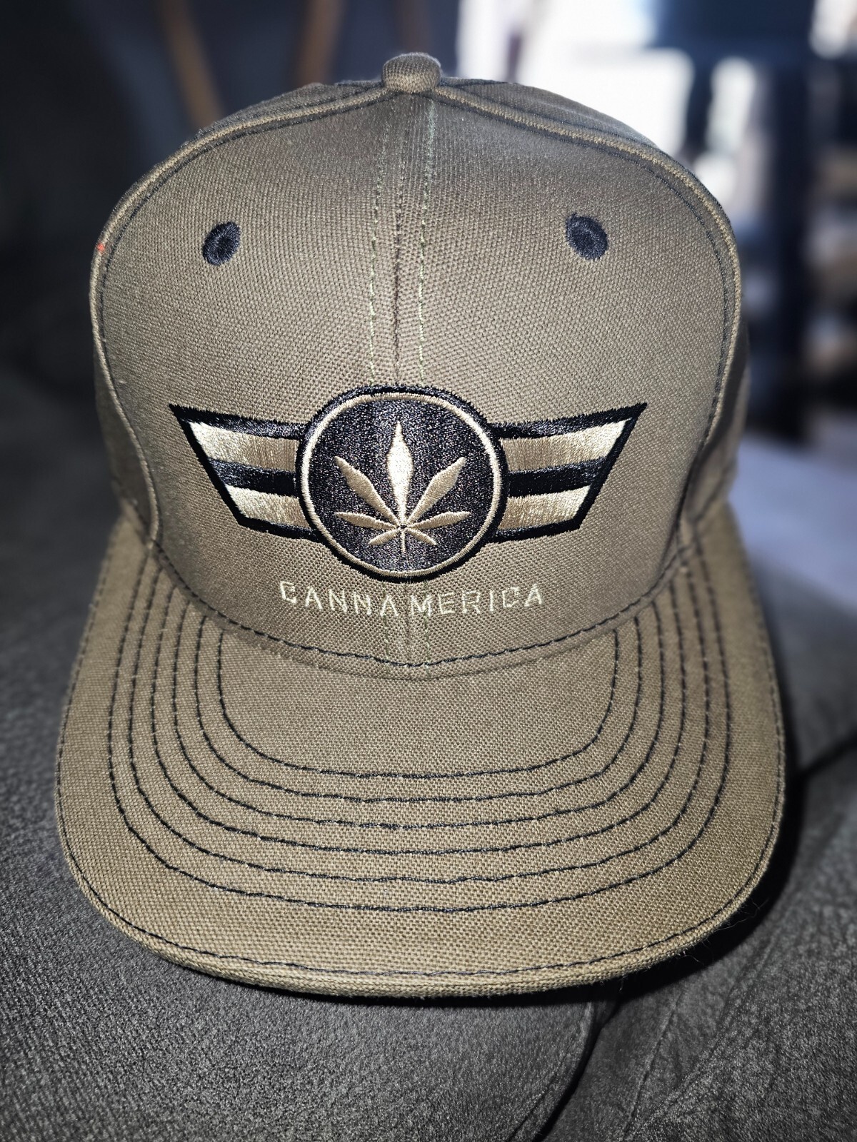 Canna America 🇺🇸 army green Mens Snapback Hat