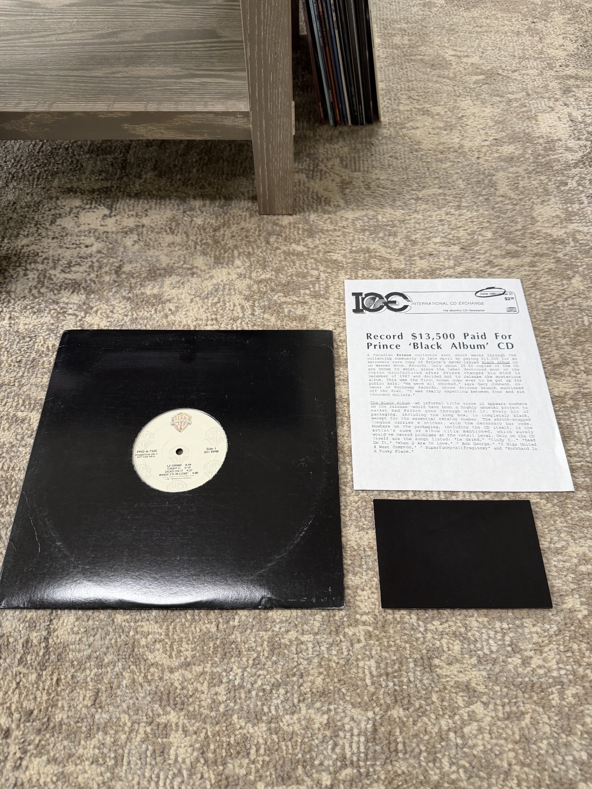Prince The Black Album NM Warner Bros. Promo LP w/Insert + Postcard PRO-A-7330 Prince The Black Album NM Warner Bros. Promo LP w/Insert + Postcard PRO-A-7330