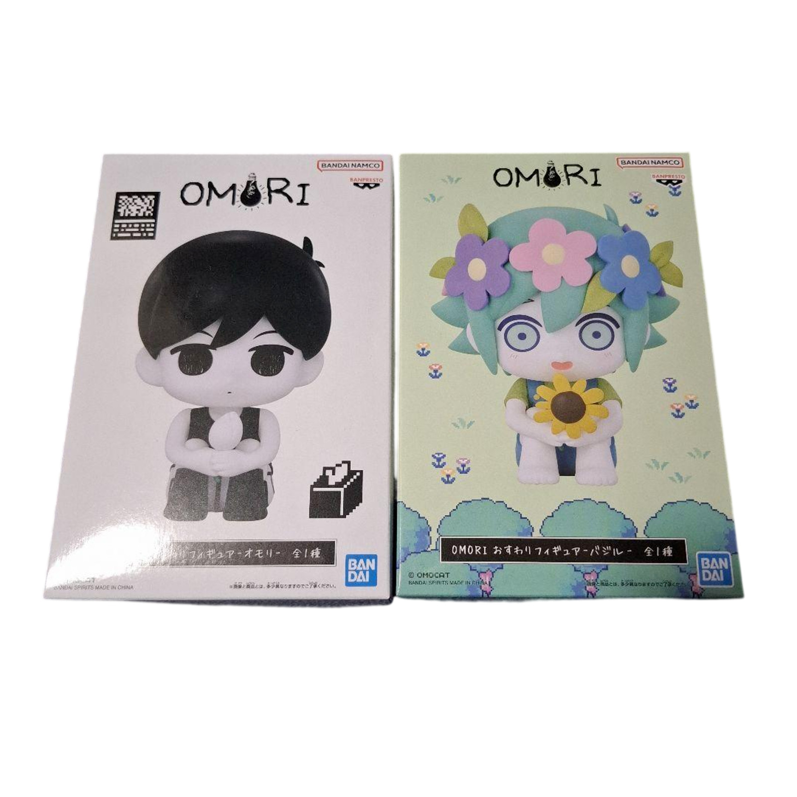 OMORI Osuwari Figure Omori & Basil Set Horror game BANPRESTO Japan 