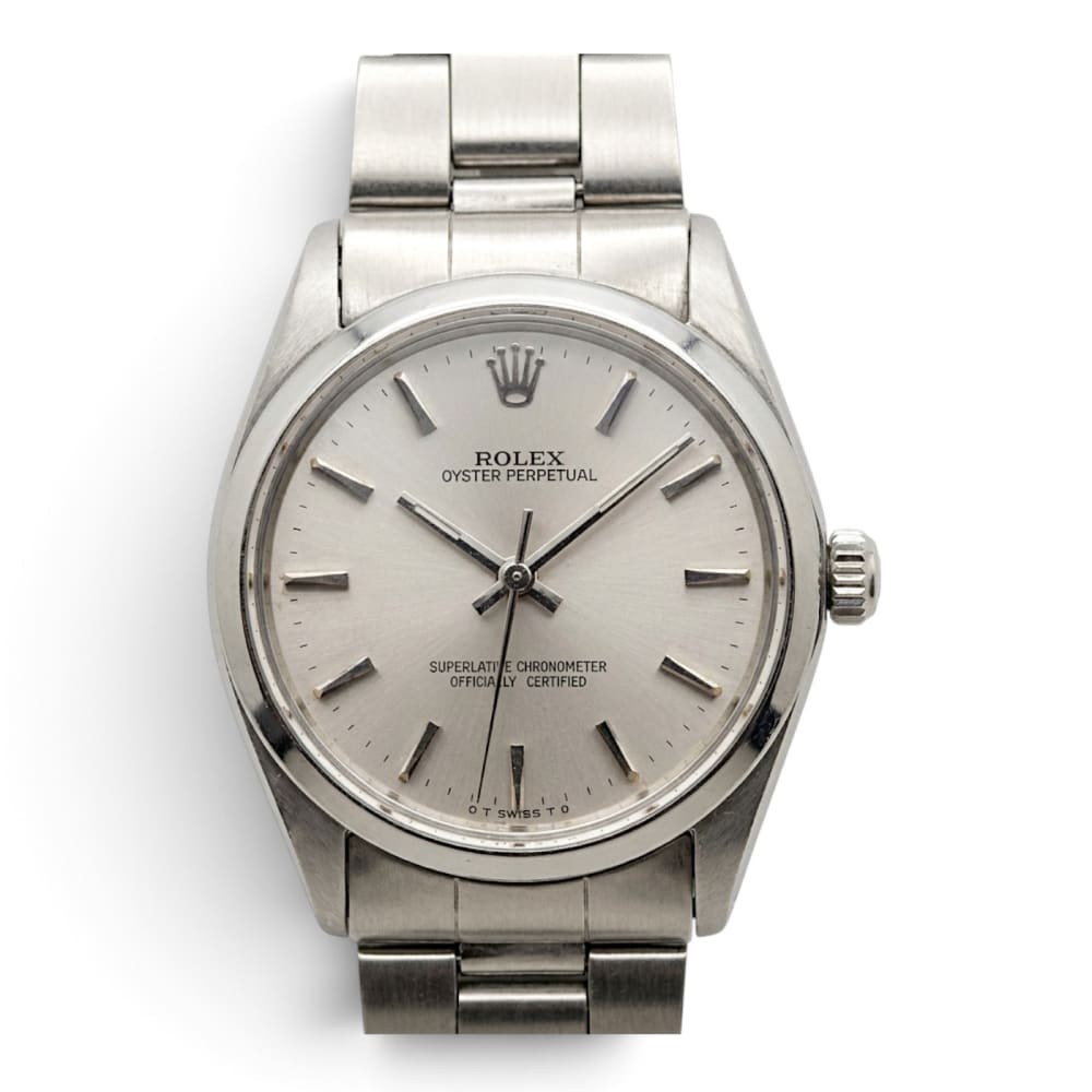 Vintage Rolex Oyster Perpetual 34 mm Steel Automatic Watch 1002 Circa 1966