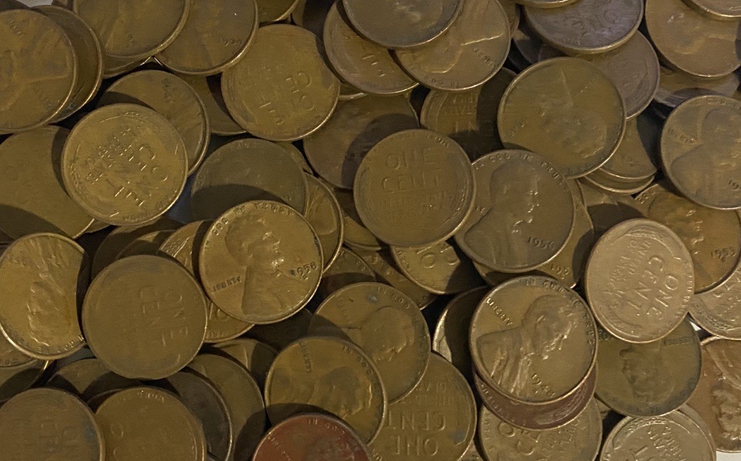 1 Pound Lot Of Unsorted Wheat Pennies - Random Assortment - SP2