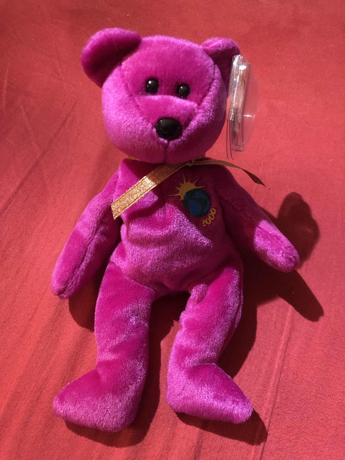 Purple TY Beanie Babies Millennium Bear 1999 (No Errors) Purple TY Beanie Babies Millennium Bear 1999 (No Errors)