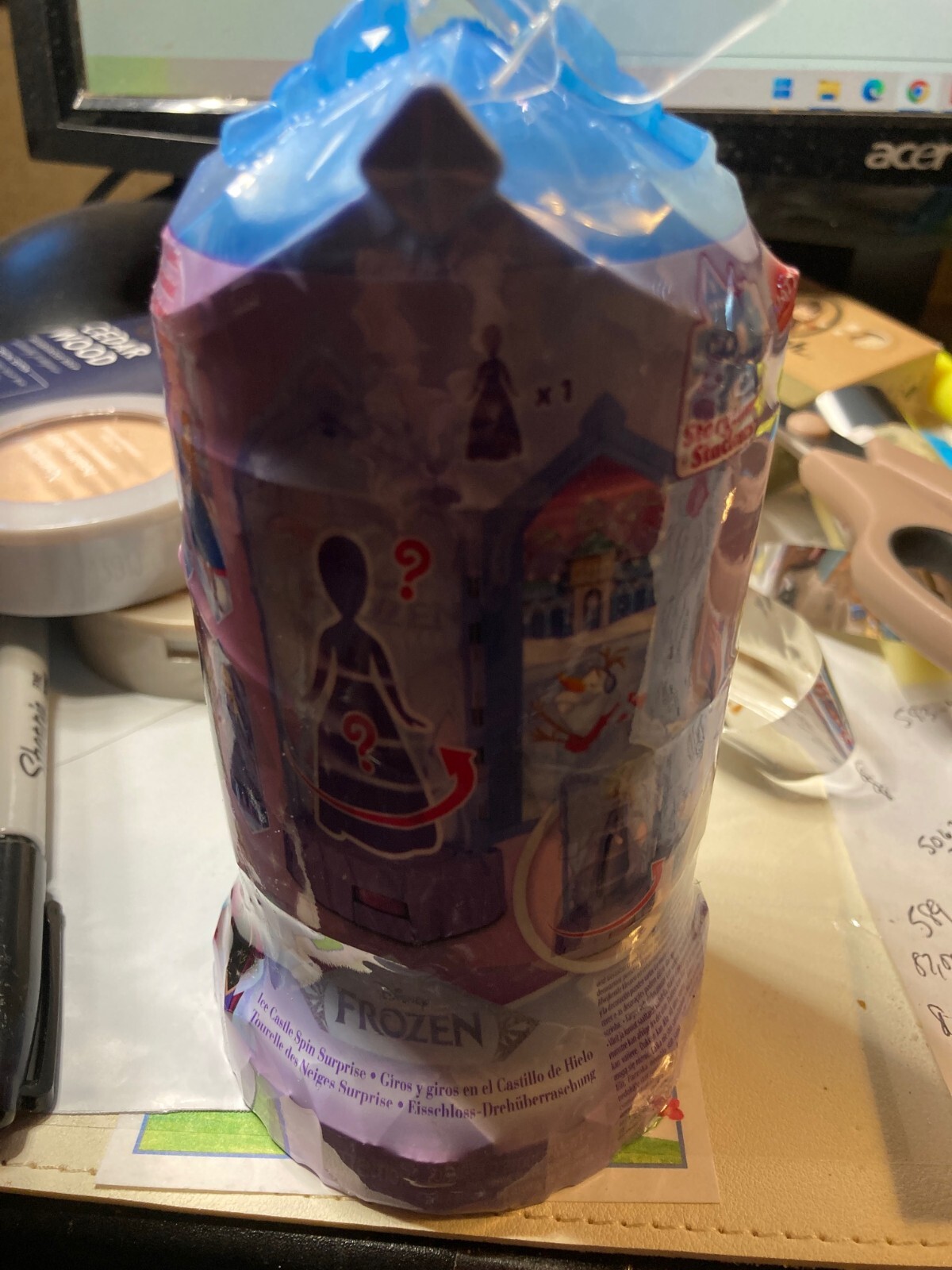 Mattel Disney FROZEN STORYTIME STACKERS BLUE CASTLE TOP Small Doll & Accessories