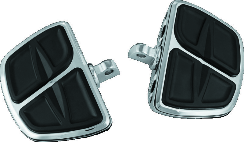 Kuryakyn 7610 Kinetic Mini Floorboards with Splined Adapter Chrome