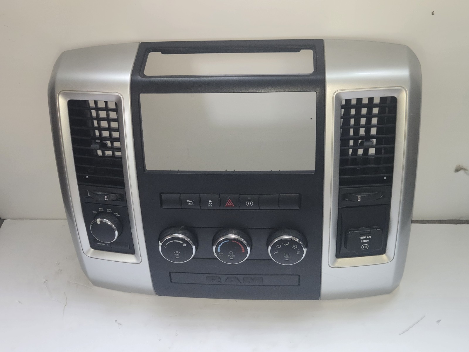 09-12 Dodge RAM 1500 Dash Instrument Panel Bezel Radio 1EB051SDAC AC Heat Contrl