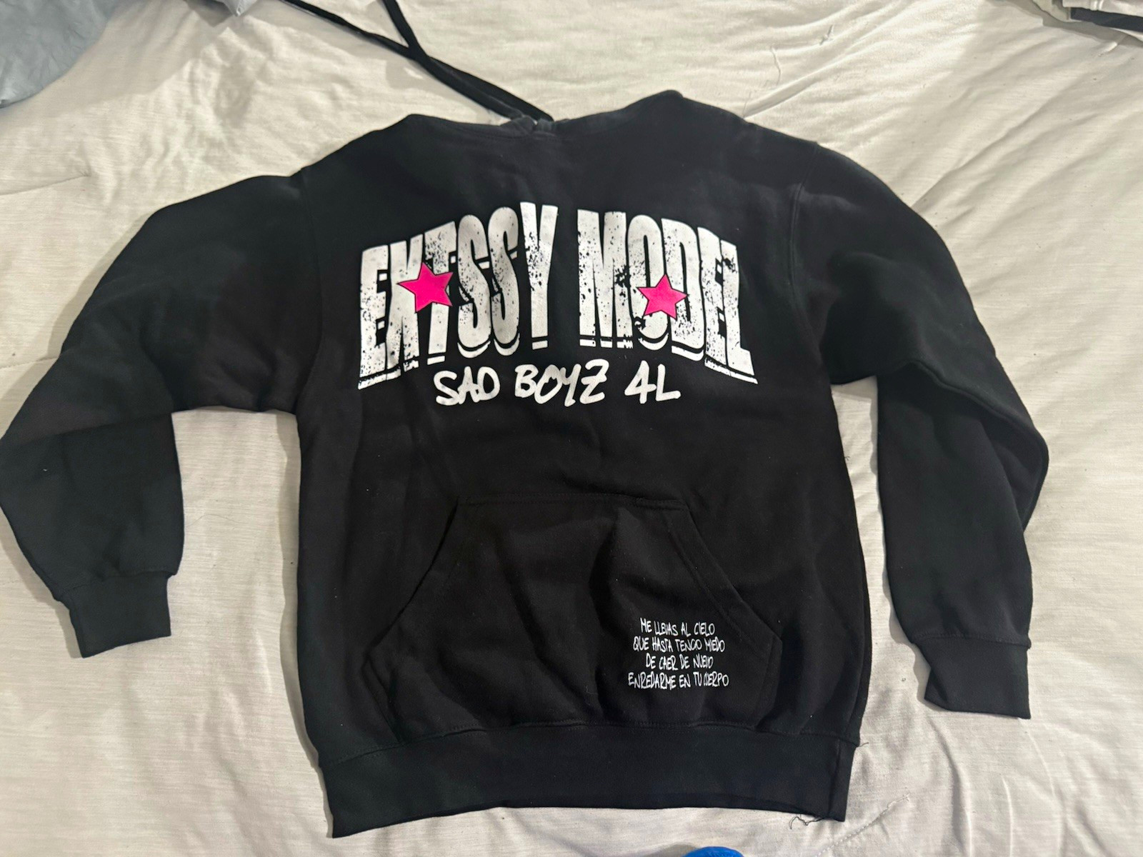 Sad Boyz Men’s Black Pullover Hoodie Graphic Print Pockets Size S Sad Boyz Men’s Black Pullover Hoodie Graphic Print Pockets Size S