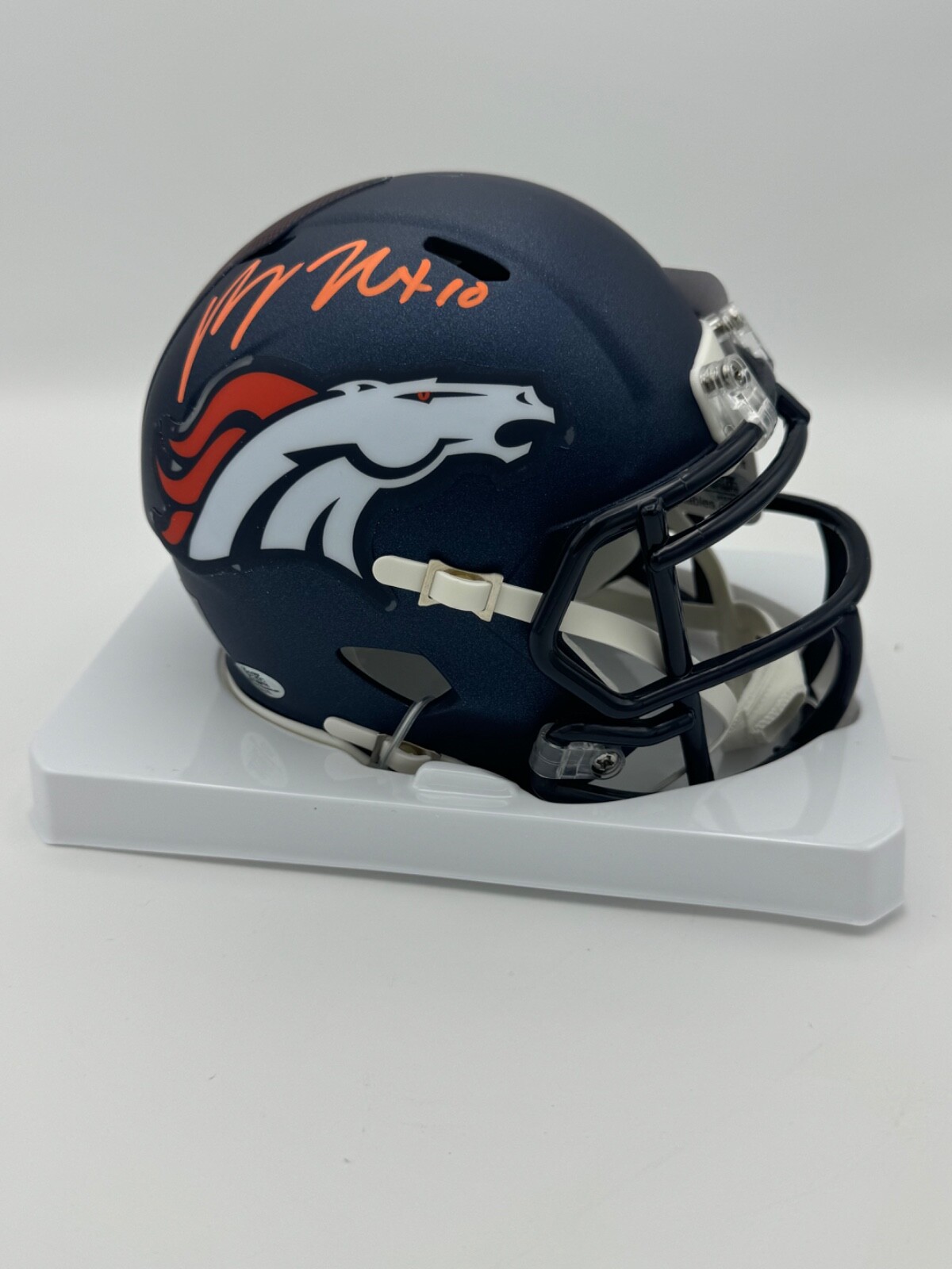 Bo Nix Signed Riddell Denver Broncos Speed Mini Helmet COA Hologram Bo Nix Signed Riddell Denver Broncos Speed Mini Helmet COA Hologram