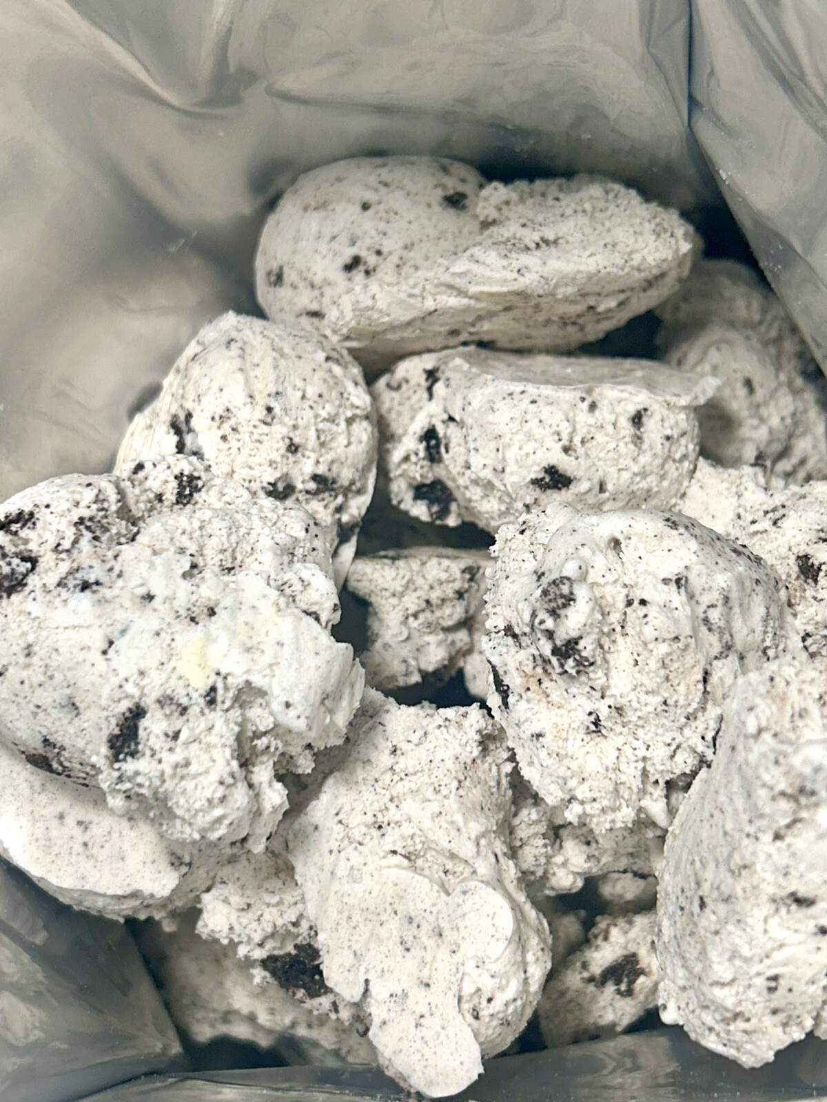 Freeze Dried Ice Cream Scoops Cookies and Creme *Pick Size* Made Fresh Each Day Freeze Dried Ice Cream Scoops Cookies and Creme *Pick Size* Made Fresh Each Day