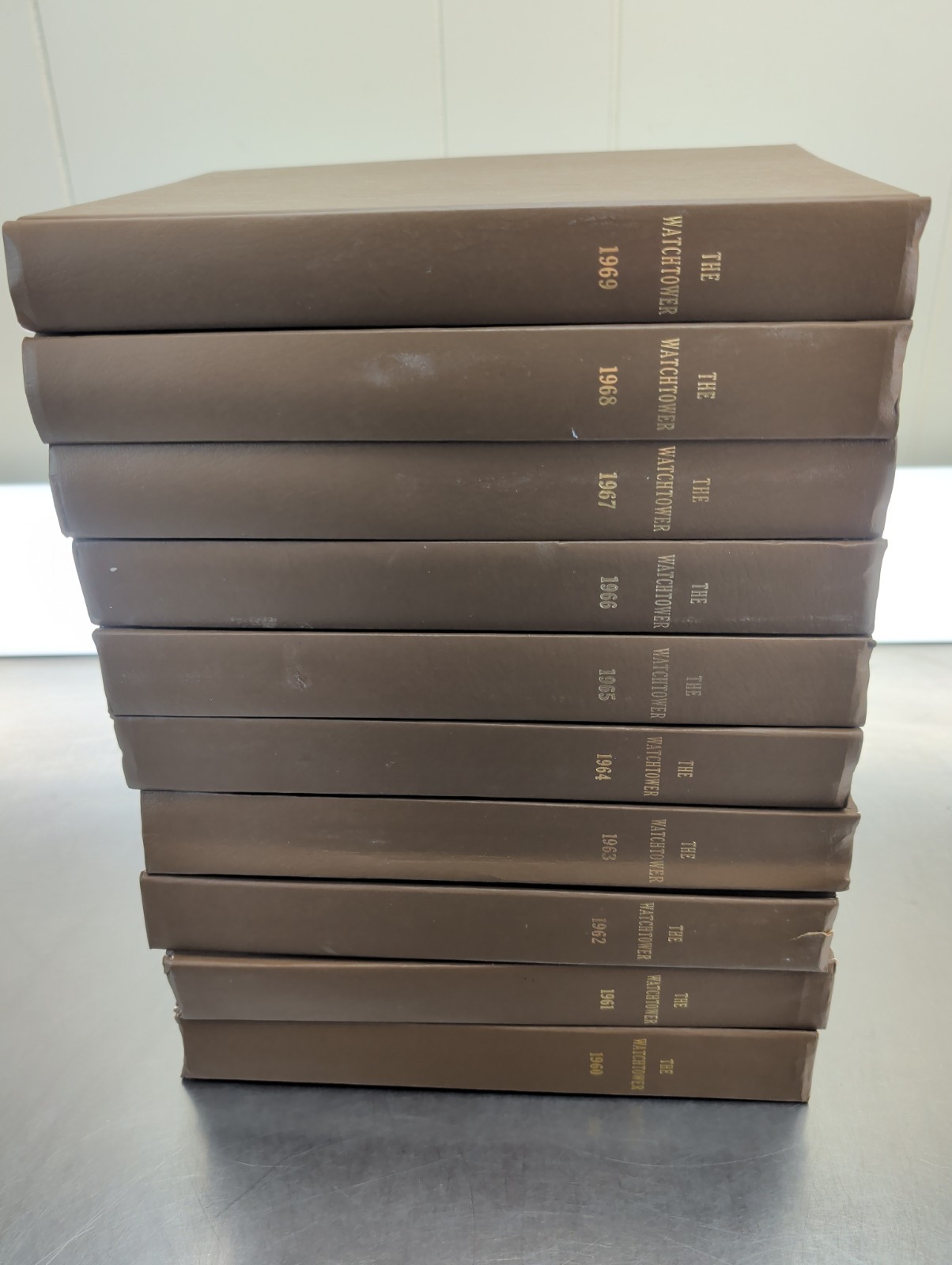 THE WATCHTOWER Bound, Lot Of 9 Books, 1960 to 1969 Jehovah\'s Witness THE WATCHTOWER Bound, Lot Of 9 Books, 1960 to 1969 Jehovah\'s Witness