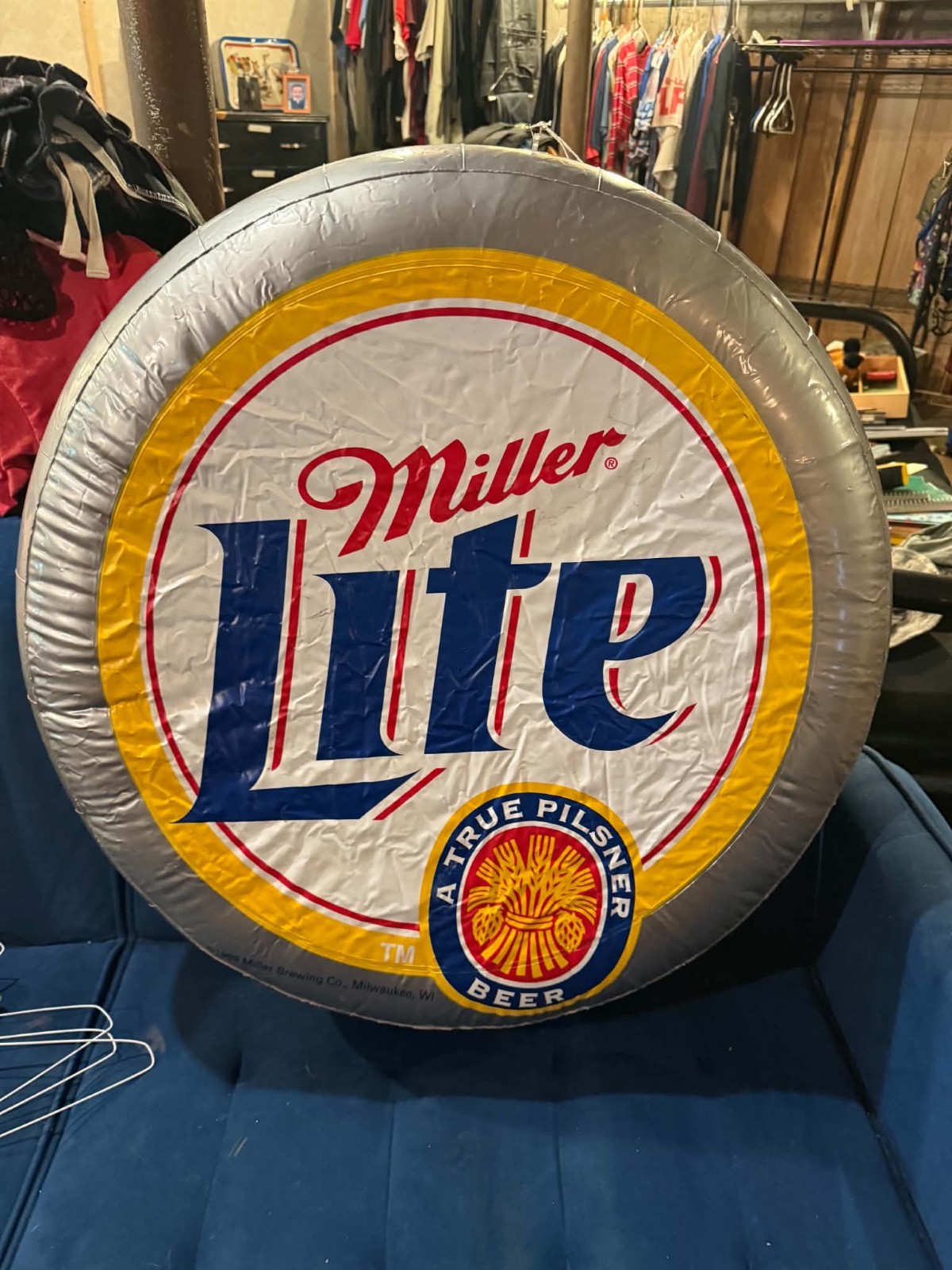 Vintage Inflatable pool floaty 1999 Miller Brewing Co. Miller Lite 26”x26 Vintage Inflatable pool floaty 1999 Miller Brewing Co. Miller Lite 26”x26