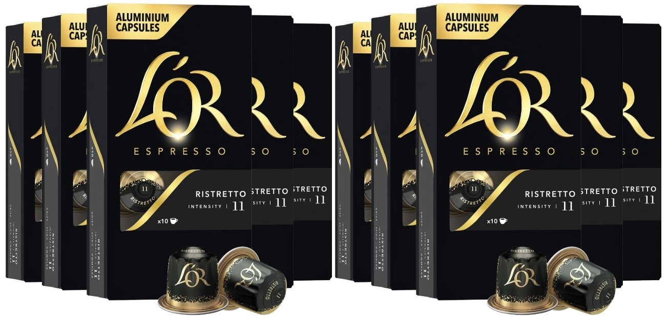 LOR Espresso Coffee Ristretto 11, L\'OR BARISTA & Nespresso, 100 Pods, 12/19/2026