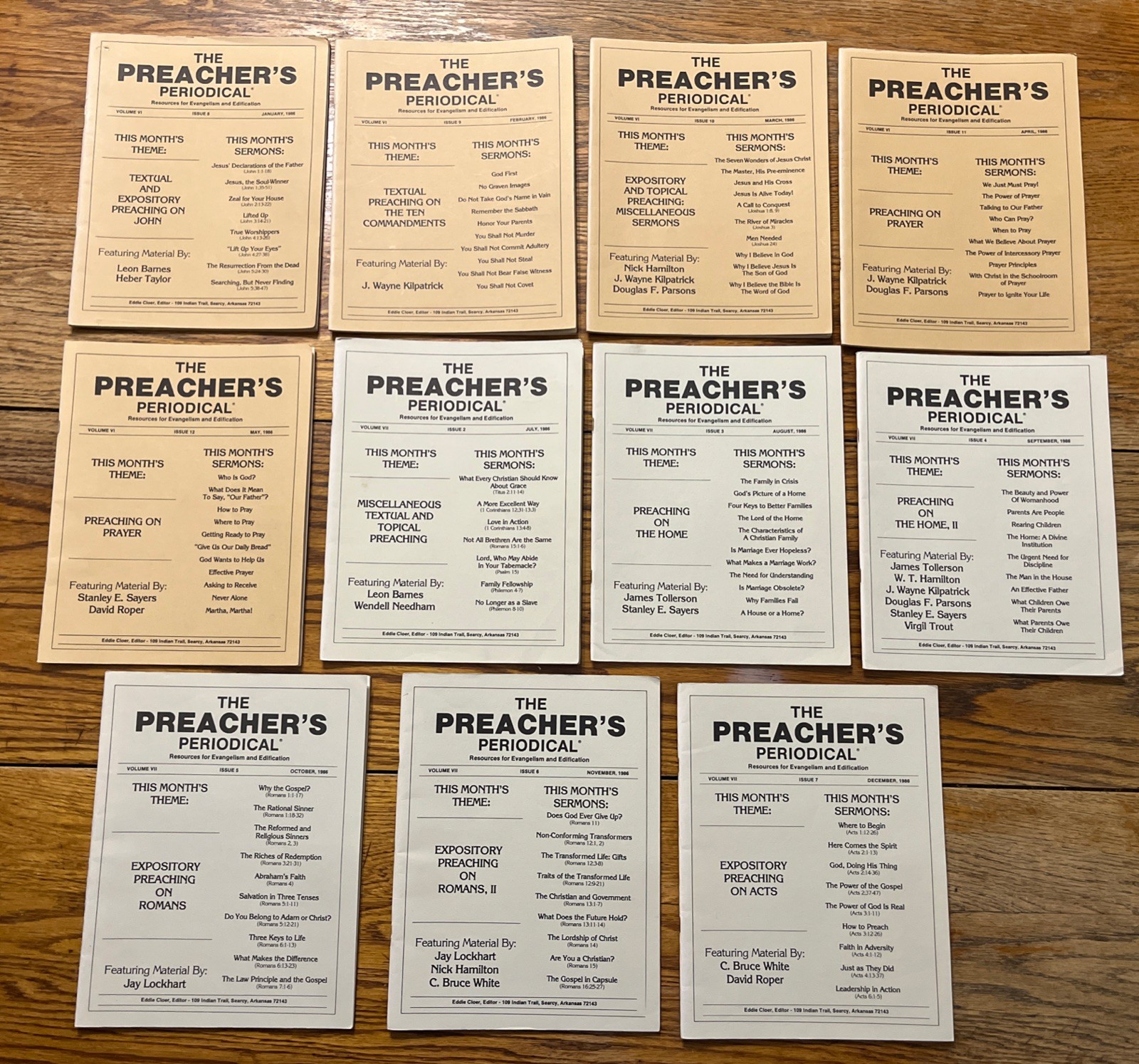 Truth For Today, Preacher’s Periodical Commentary, Eddie Cloer -11 Vol. 1986