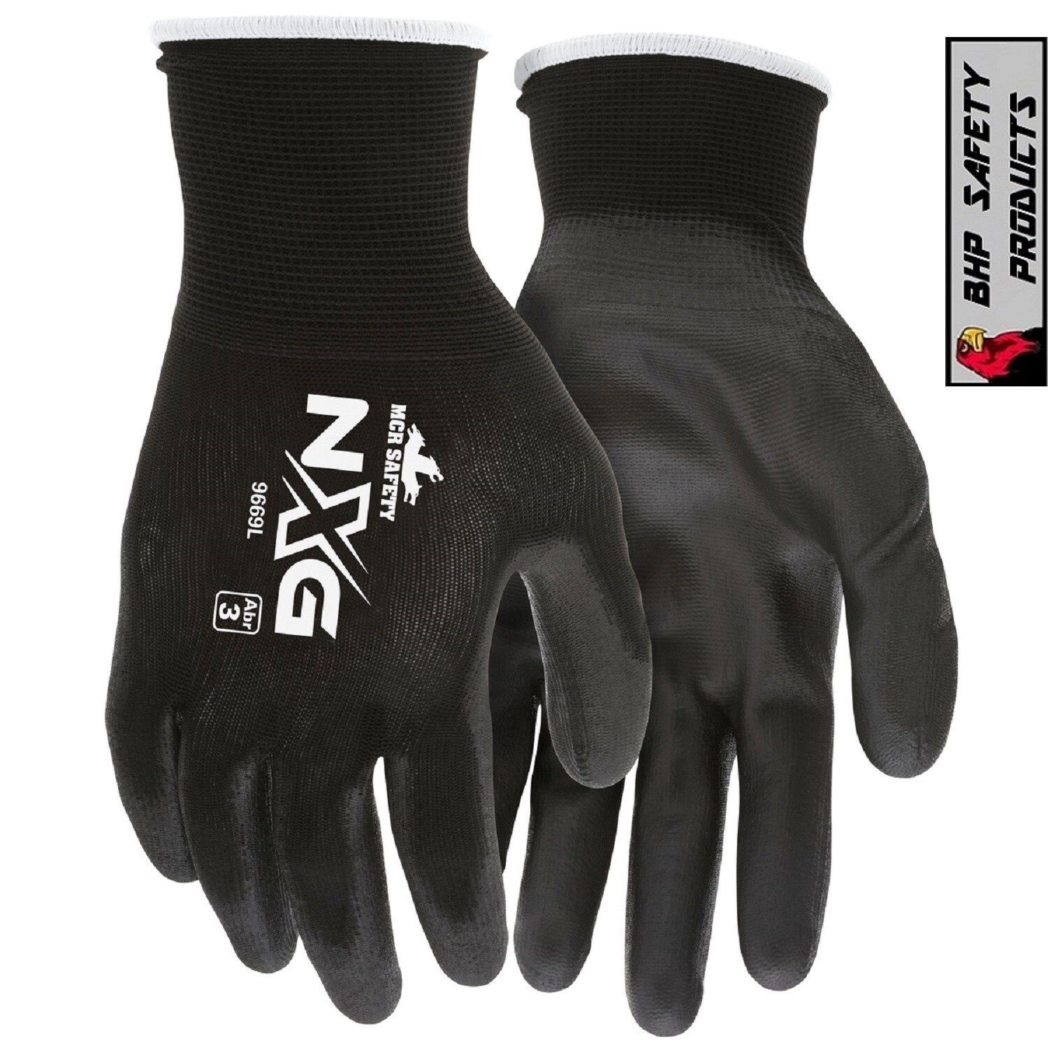 (144 Pairs) MCR Safety Polyurethane Coated Nylon Work Gloves, 13 Gauge Shell