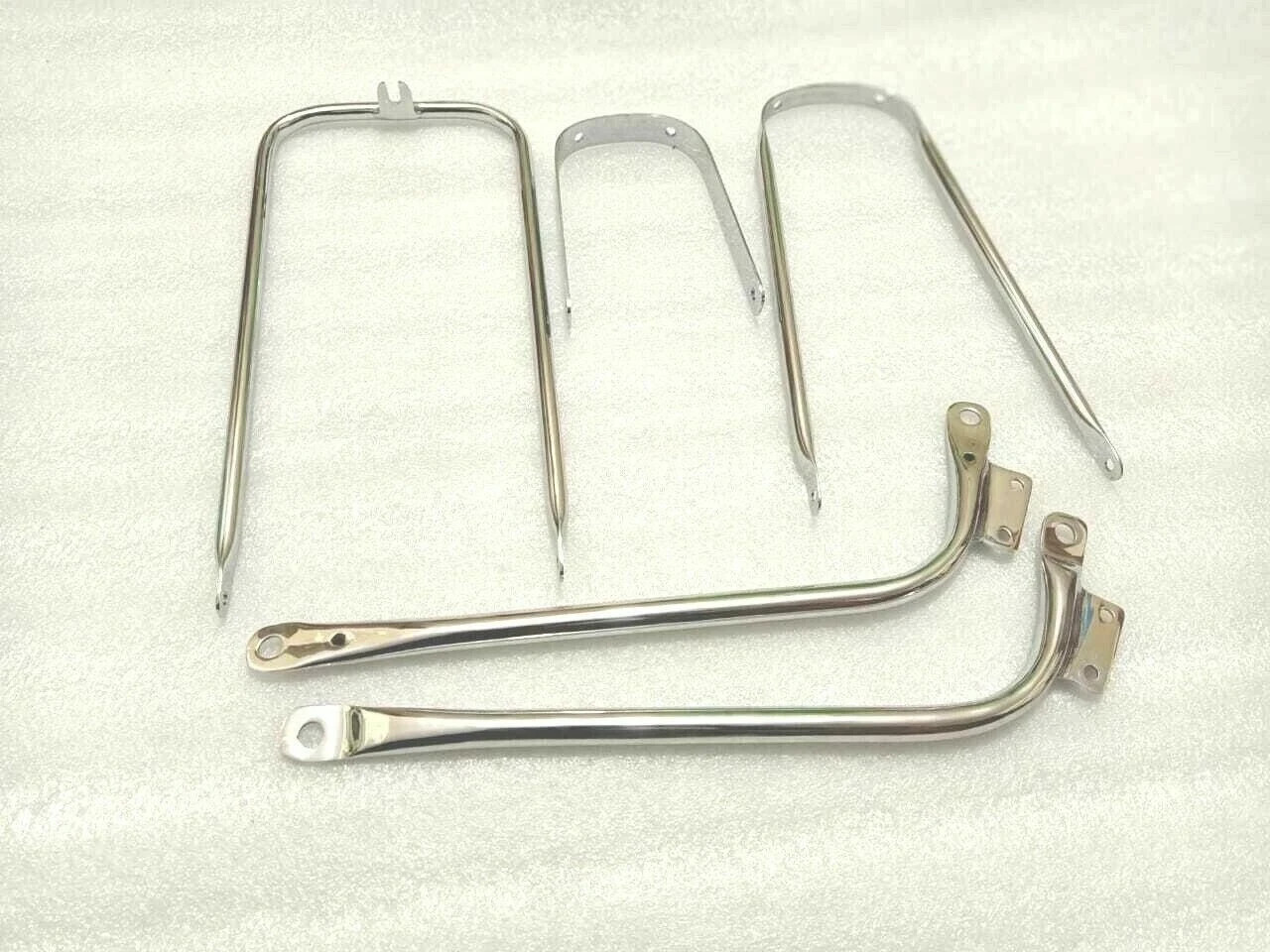 FITS BSA A10 ROAD ROCKET CHROME FRONT & REAR MUDGUARD STAYS KIT 1956 MODEL #B284