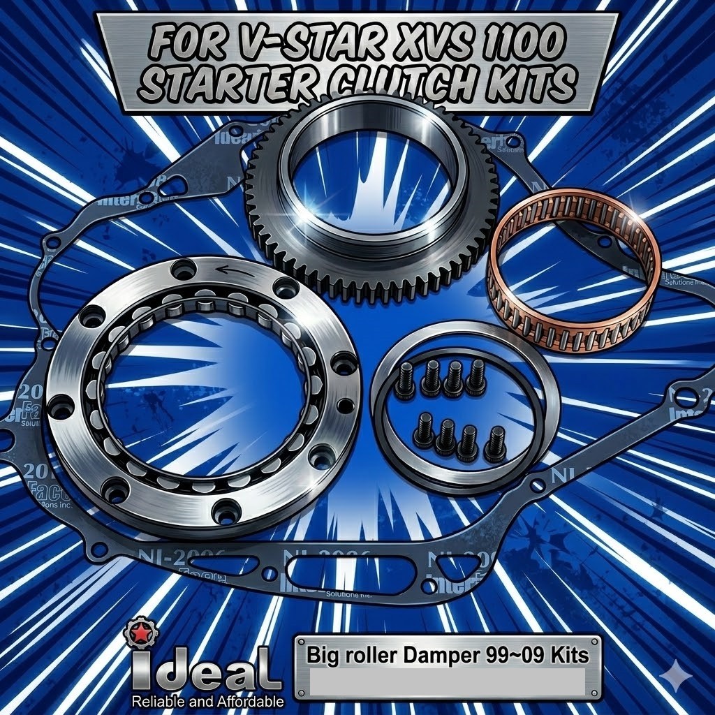 Reinforced Starter Clutch Kit for Yamaha V Star 1100 XVS1100 99~09 Gasket OB