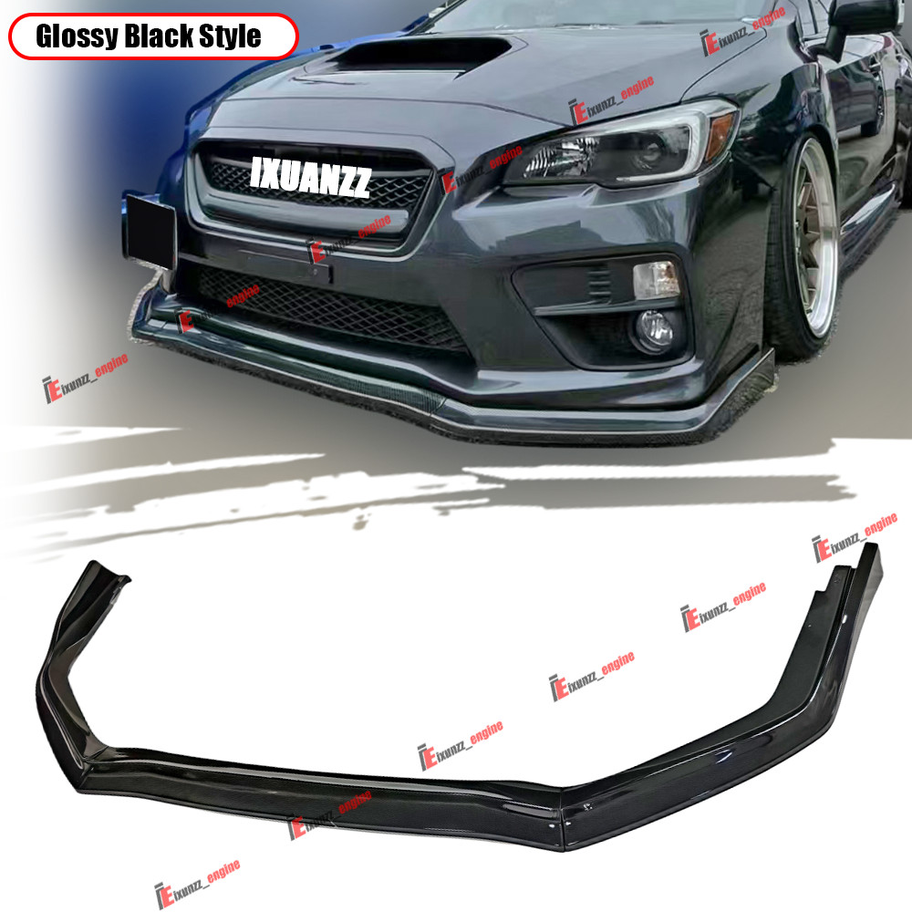 For 2015-2021 Subaru WRX STi CS Style JDM Gloss Black Front Bumper Lip Splitter