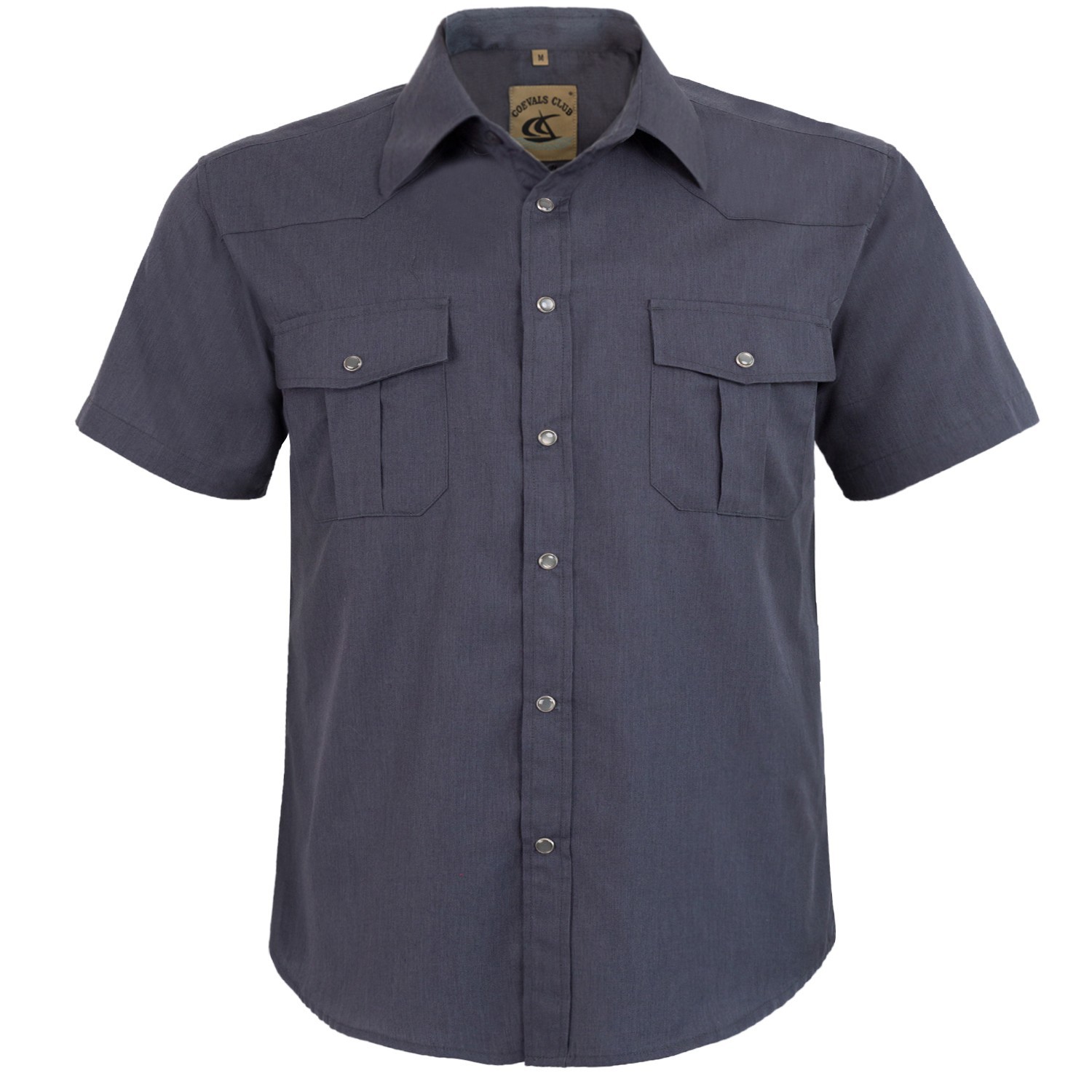 Men\'s Western Solid Pearl Snap Buttons Two Pocket Casual Short Sleeve Shirts Men\'s Western Solid Pearl Snap Buttons Two Pocket Casual Short Sleeve Shirts