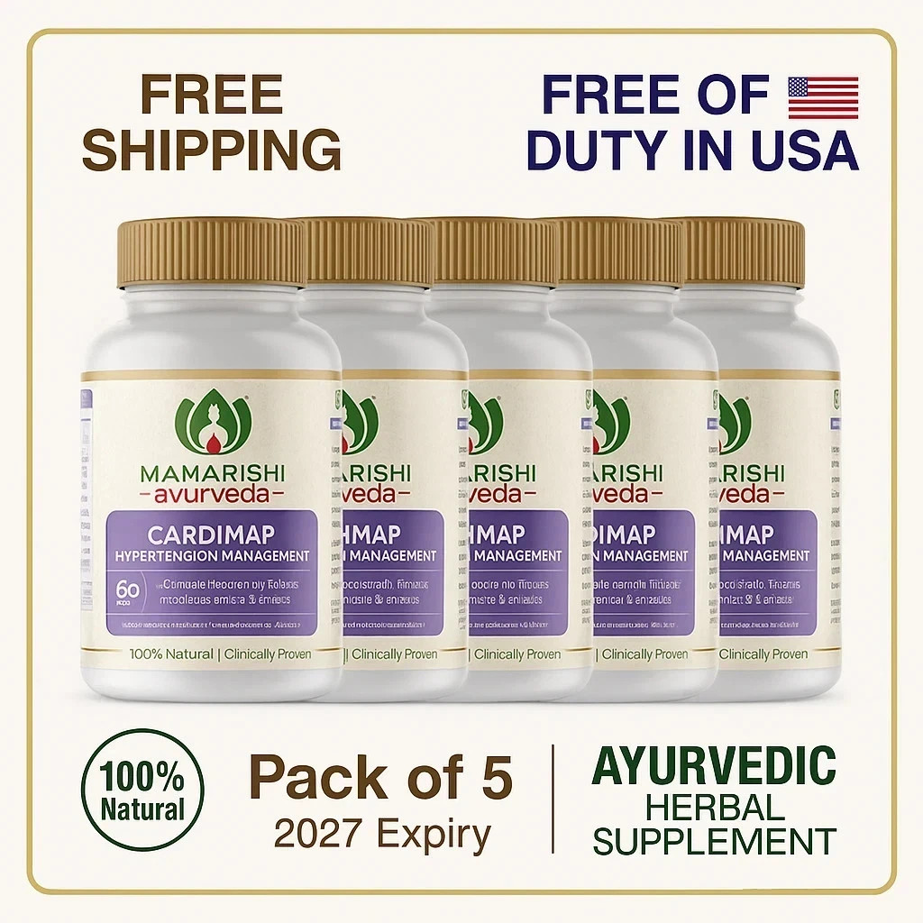 Maharishi Ayurveda Cardimap – 60 Tablets Each (Pack of 5) – 2027 Expiry