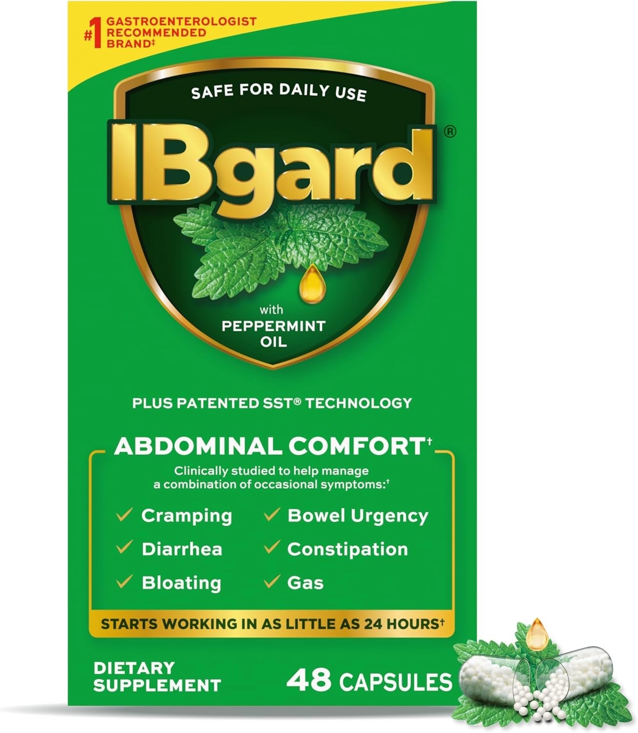 IBgard for Irritable Bowel Syndrome 48 Capsules - EXP 12/2026 IBgard for Irritable Bowel Syndrome 48 Capsules - EXP 12/2026