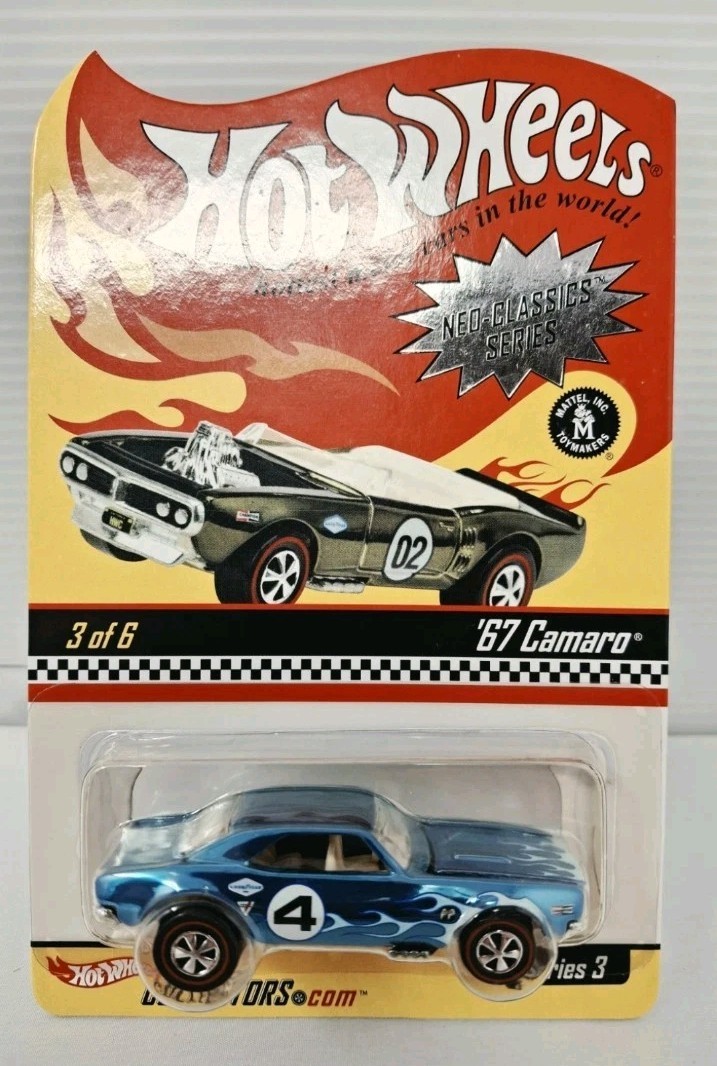 Vintage Hot Wheels Redline Club 67 Camaro Blue Neo Classics #1276/10500 Vintage Hot Wheels Redline Club 67 Camaro Blue Neo Classics #1276/10500
