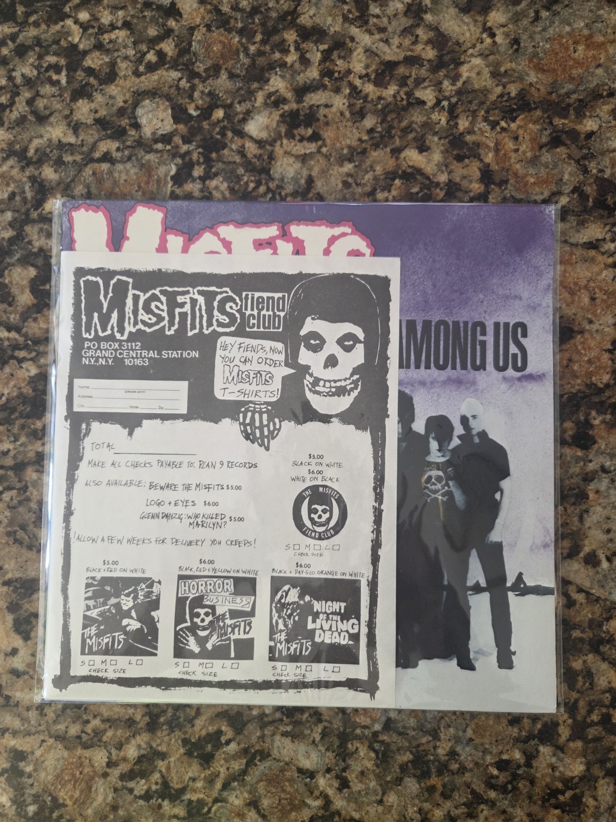 MISFITS Walk Among Us Vinyl LP RUBY JRR 804 2ND PRESS COMPLETE WITH ORDER FORM