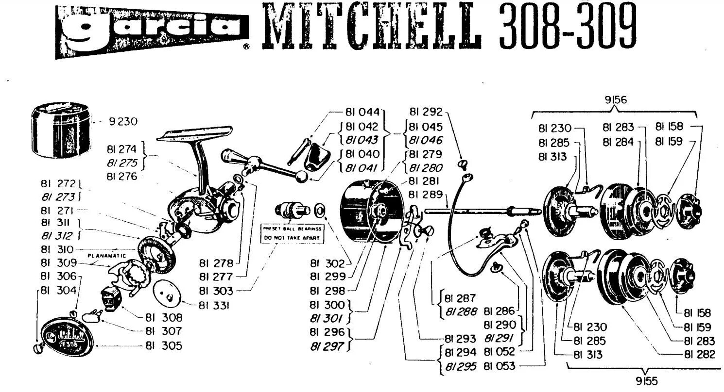 new Old Stock Garcia Mitchell 308 309 408 908 Fishing Reel Parts YOU PICK